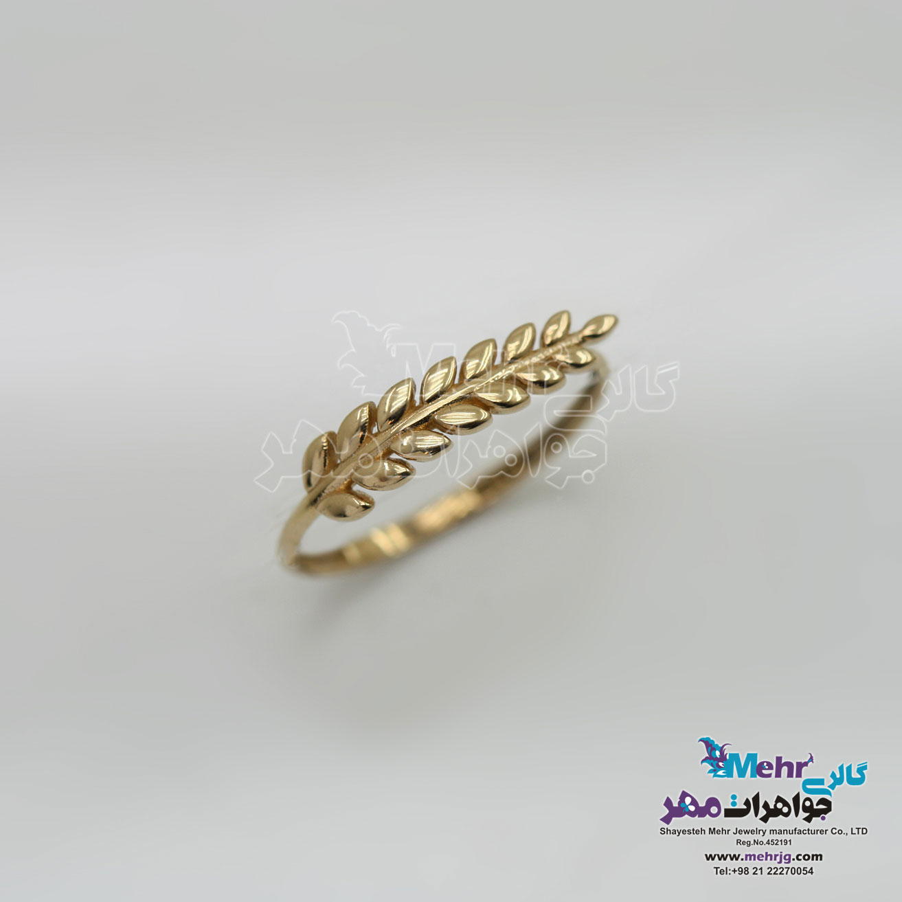 انگشتر طلا- طرح شاخه زیتون