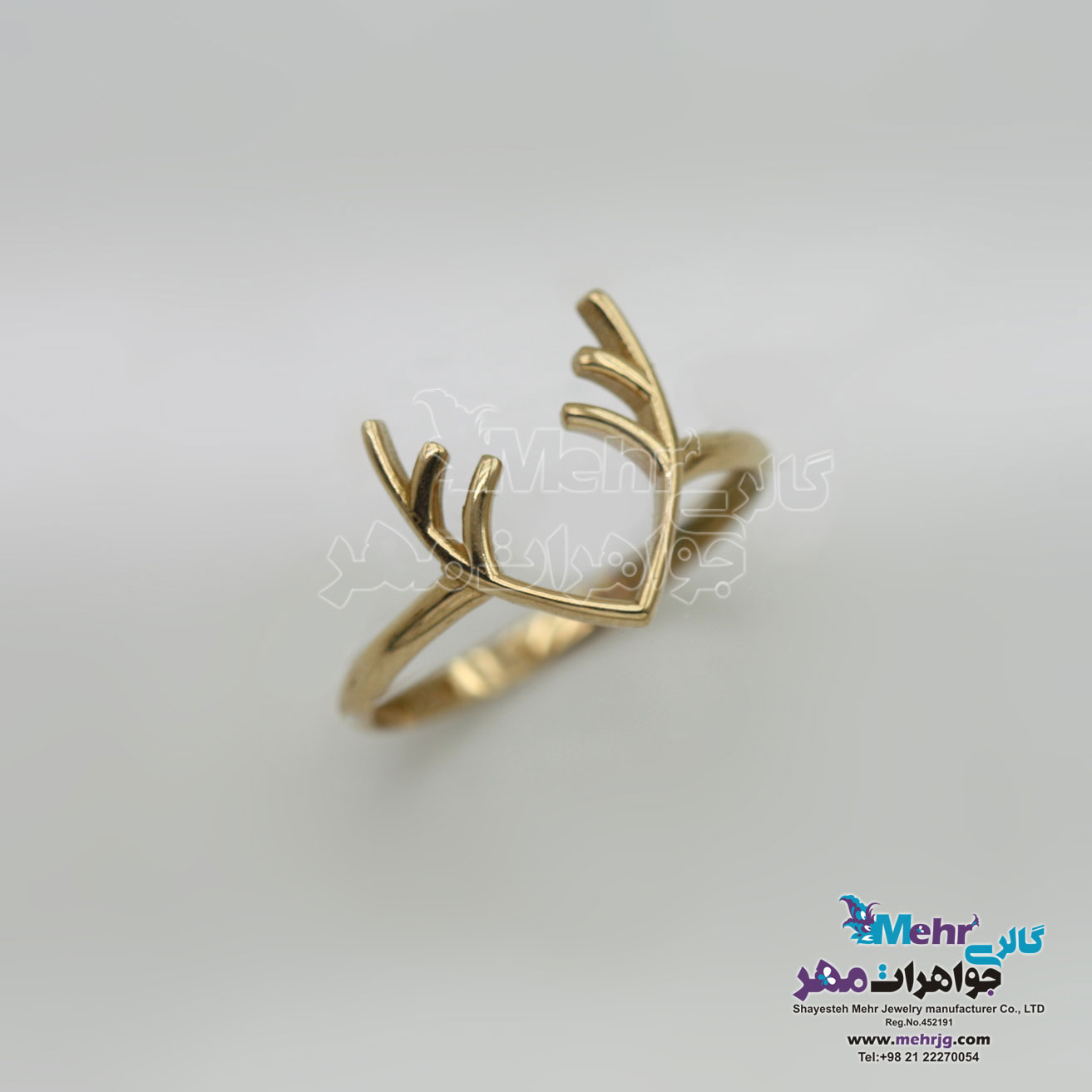 انگشتر طلا- طرح گوزن