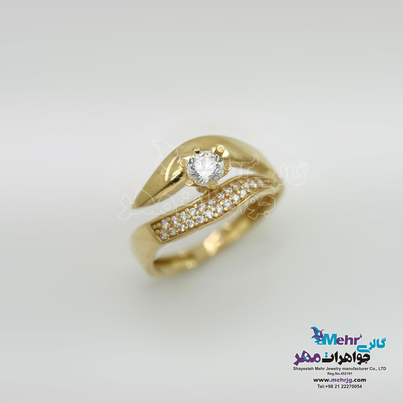 انگشتر طلا- طرح  ممزوج