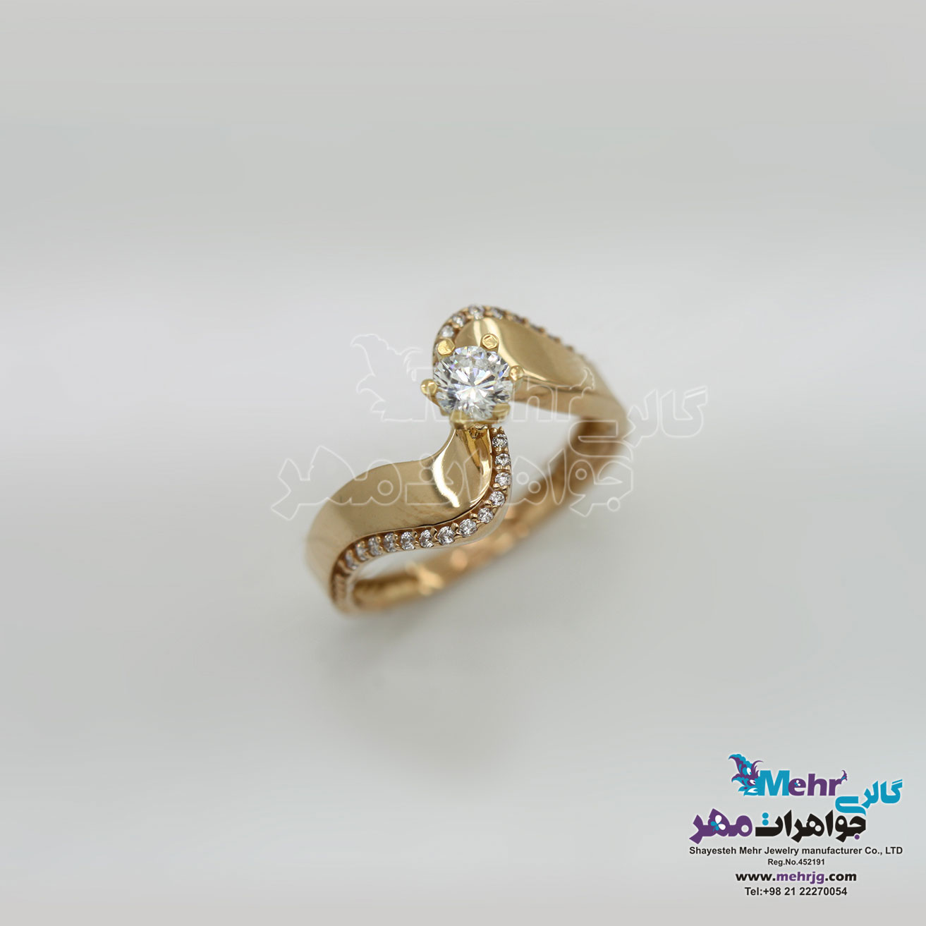 انگشتر طلا- طرح  ممزوج