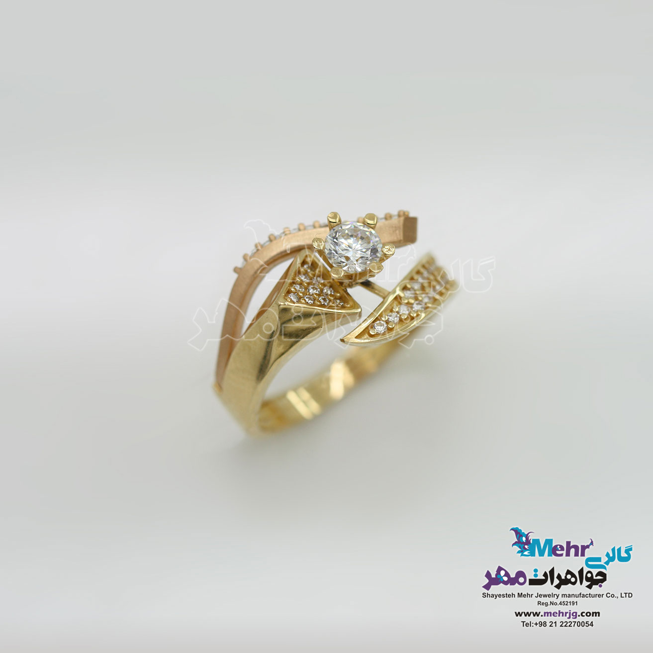 انگشتر طلا- طرح  ممزوج