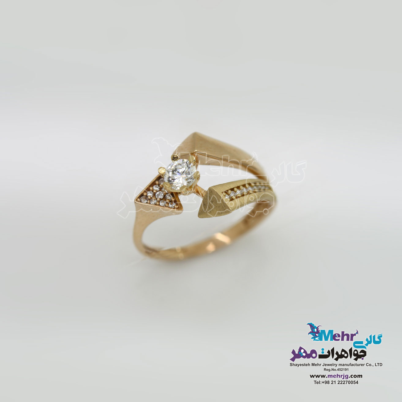 انگشتر طلا- طرح  ممزوج