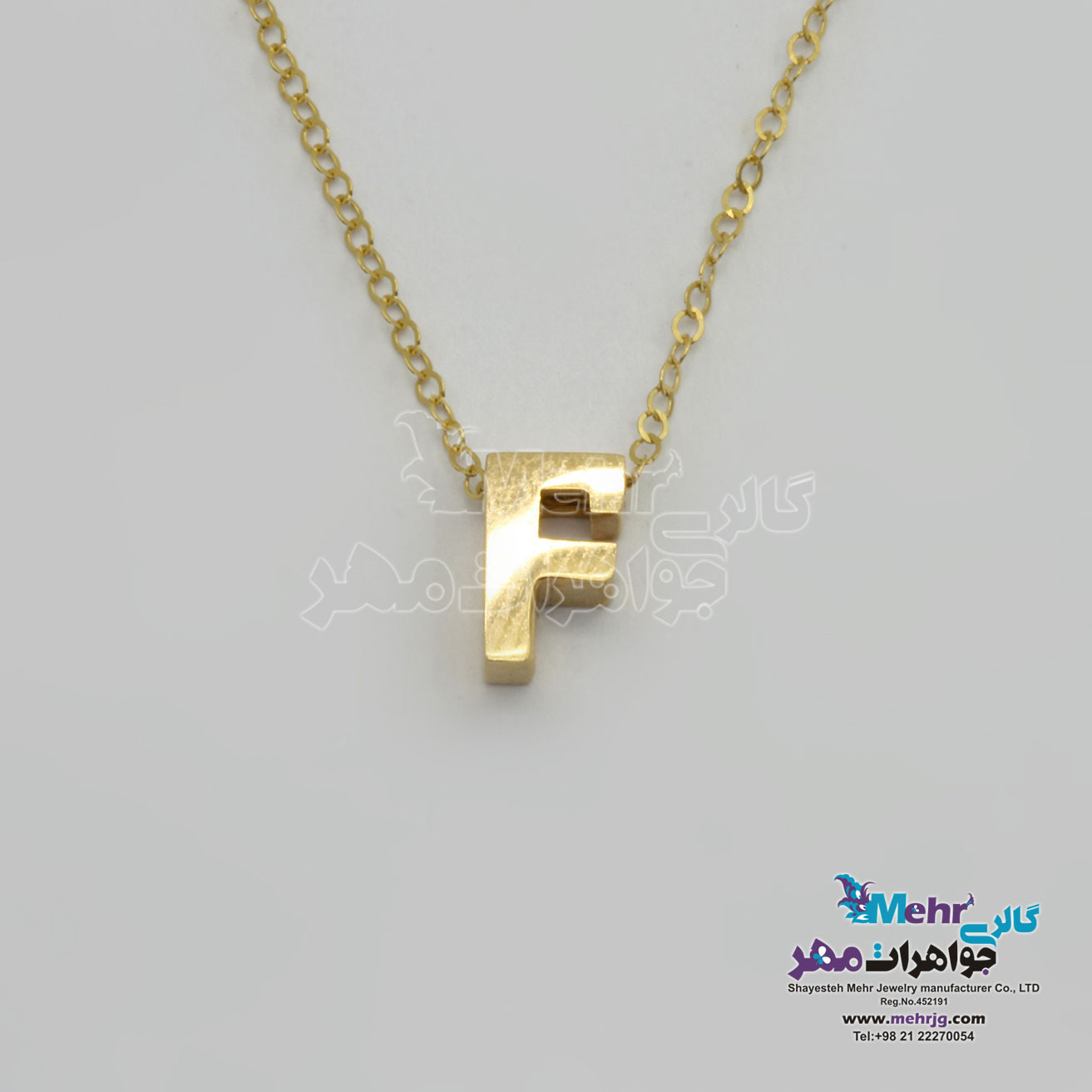 گردنبند طلا – طرح حروف لاتین