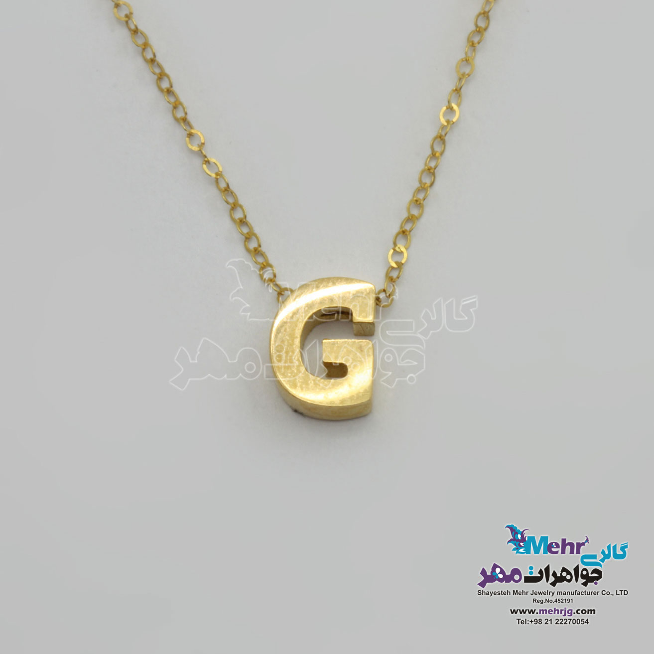 گردنبند طلا – طرح حروف لاتین