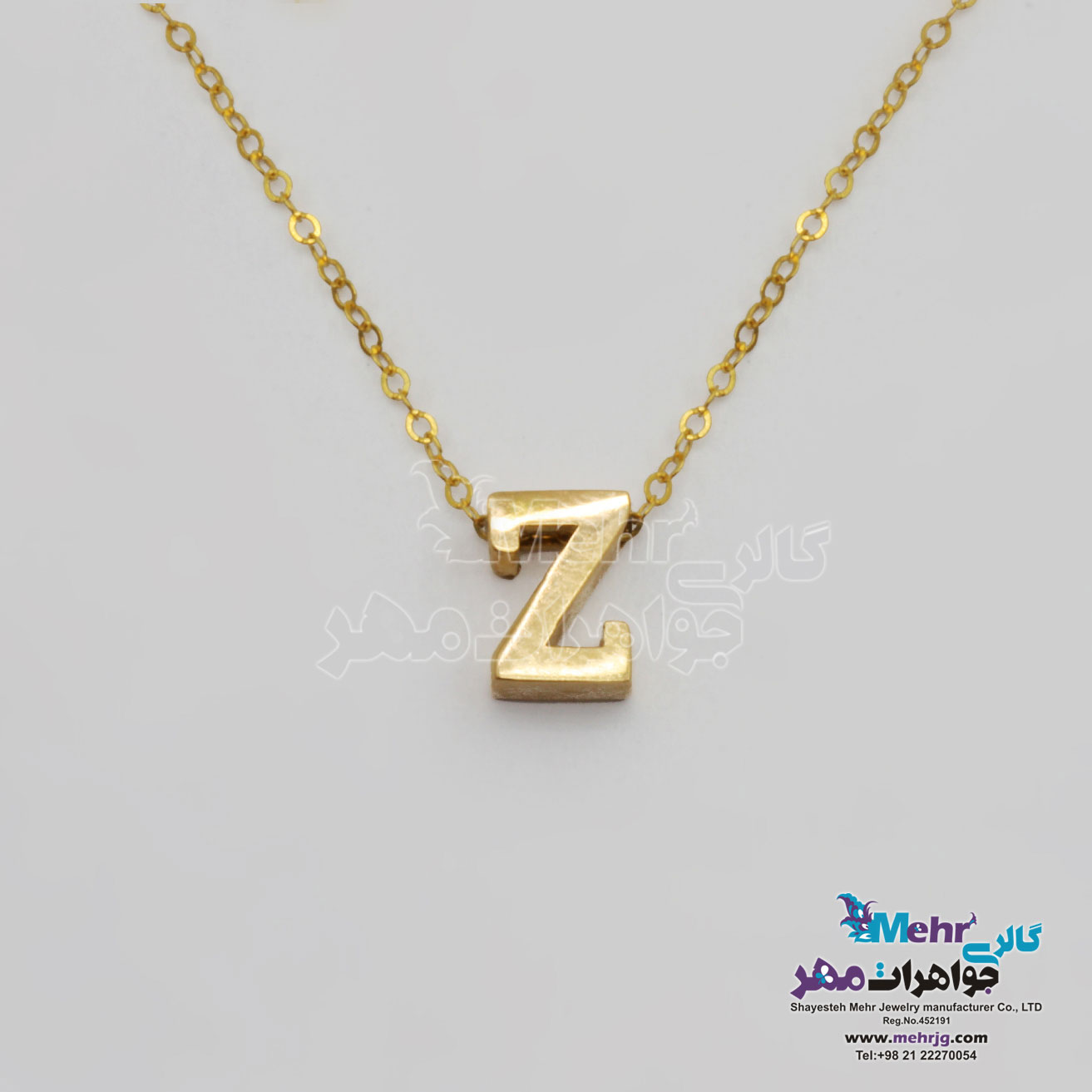 گردنبند طلا – طرح حروف لاتین
