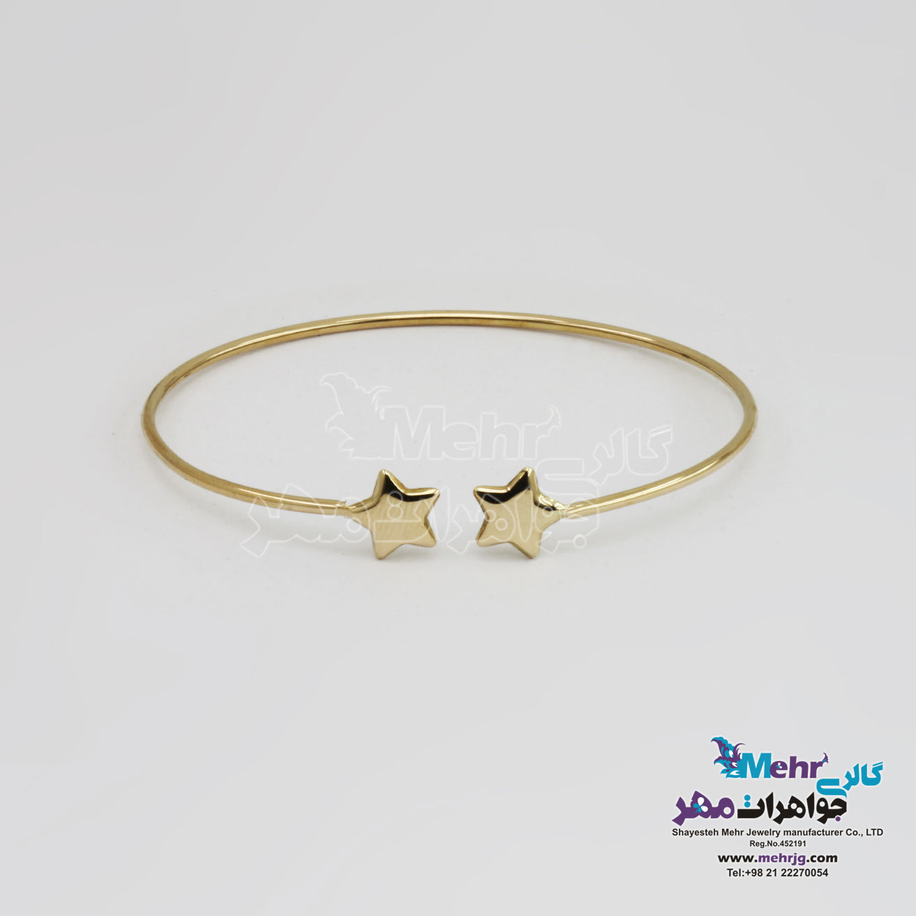 دستبند النگویی طلا - طرح ستاره