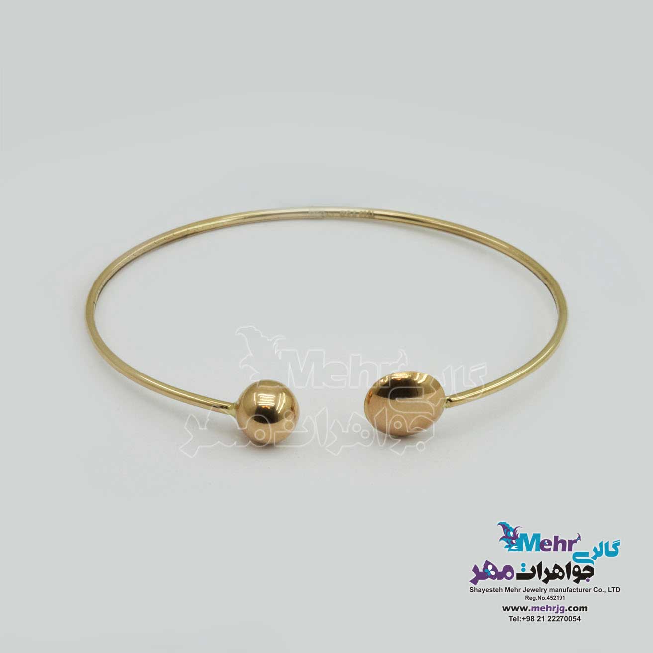 دستبند النگویی طلا – طرح گوی