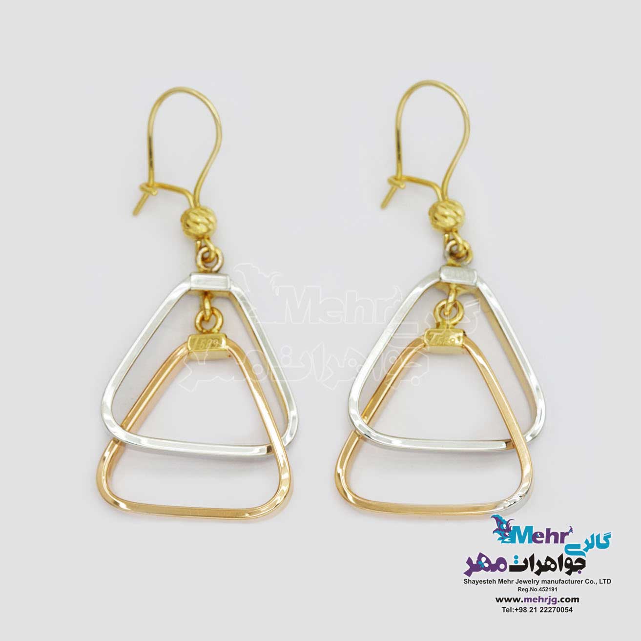 گوشواره گیره ای طلا - طرح دیوید یورمن