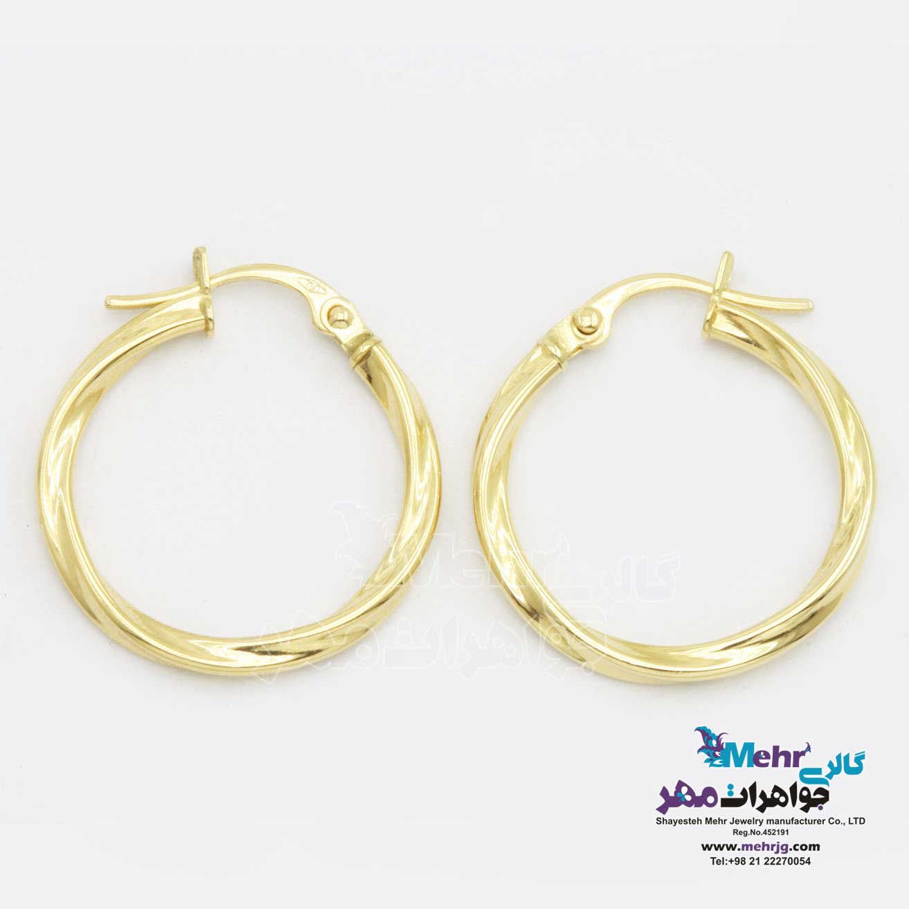 گوشواره گیره ای طلا - طرح دیوید یورمن