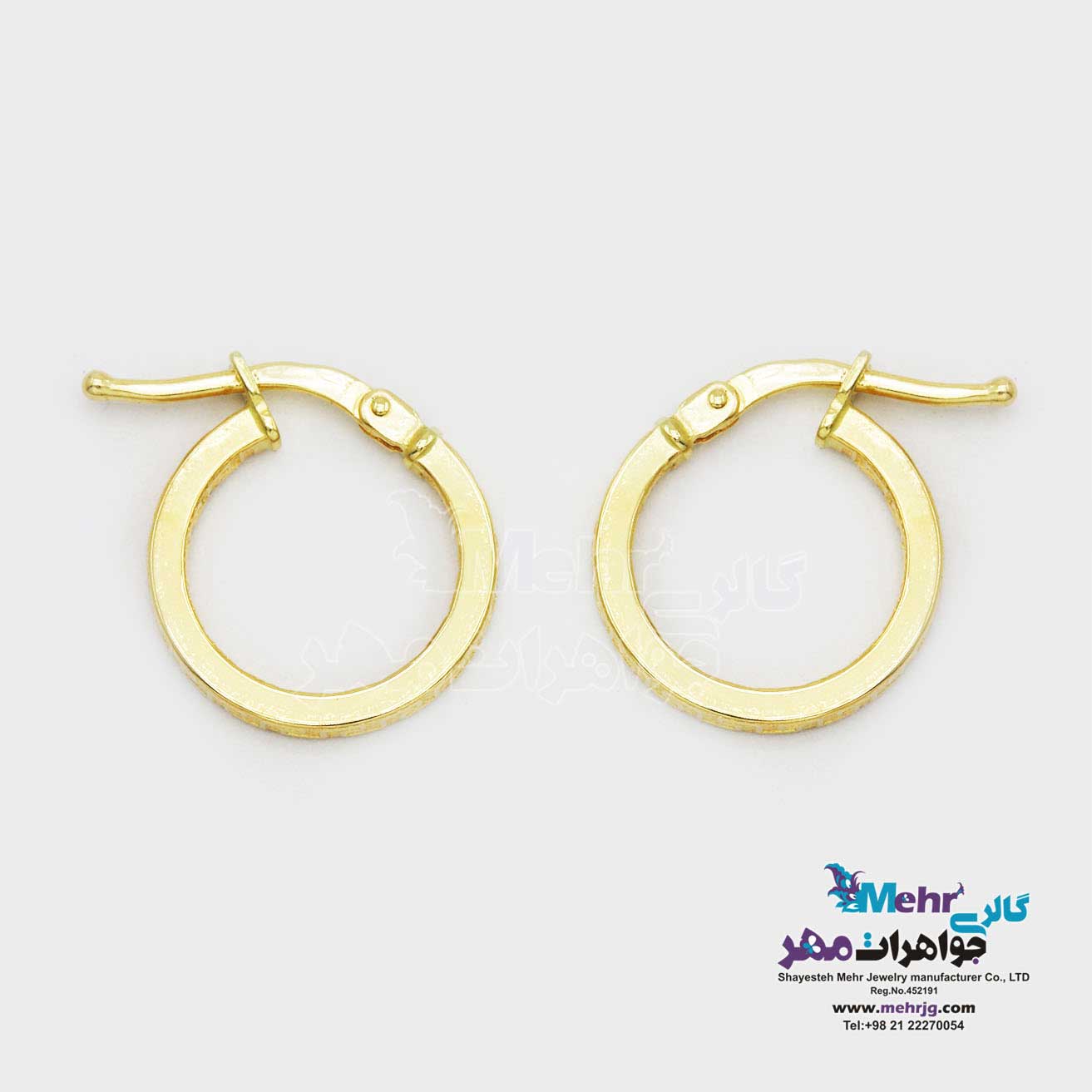 گوشواره گیره ای طلا - طرح ورساچه