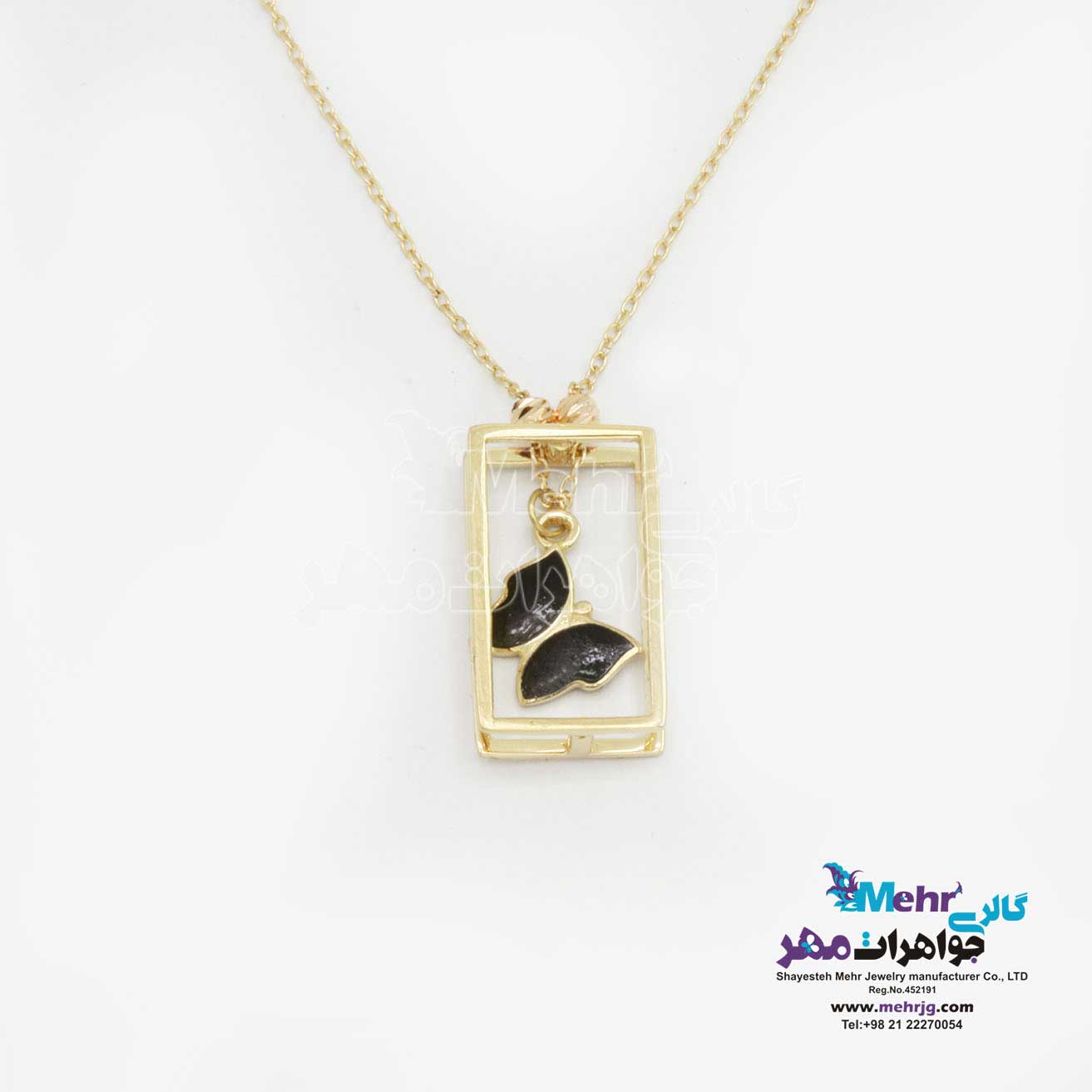 گردنبند طلا – طرح پروانه