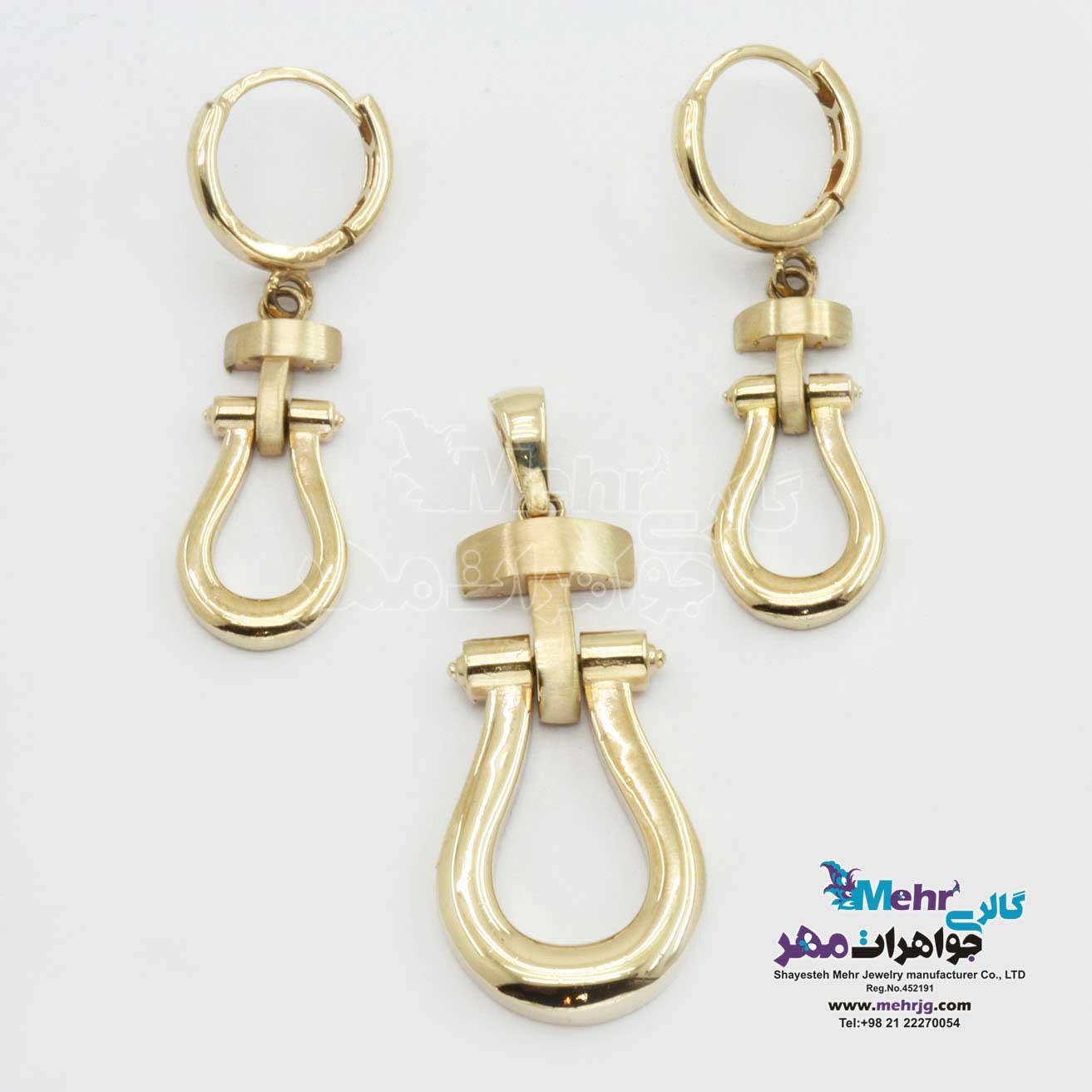 نیم ست طلا - آویز و گوشواره - طرح دیوید یورمن