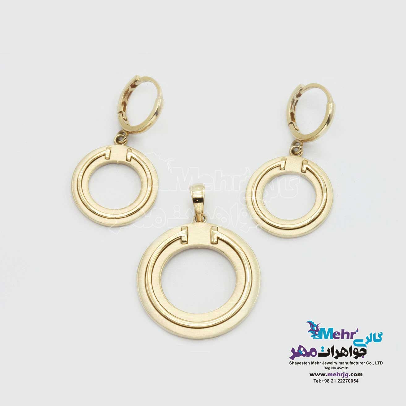 نیم ست طلا - آویز و گوشواره - طرح تیفانی