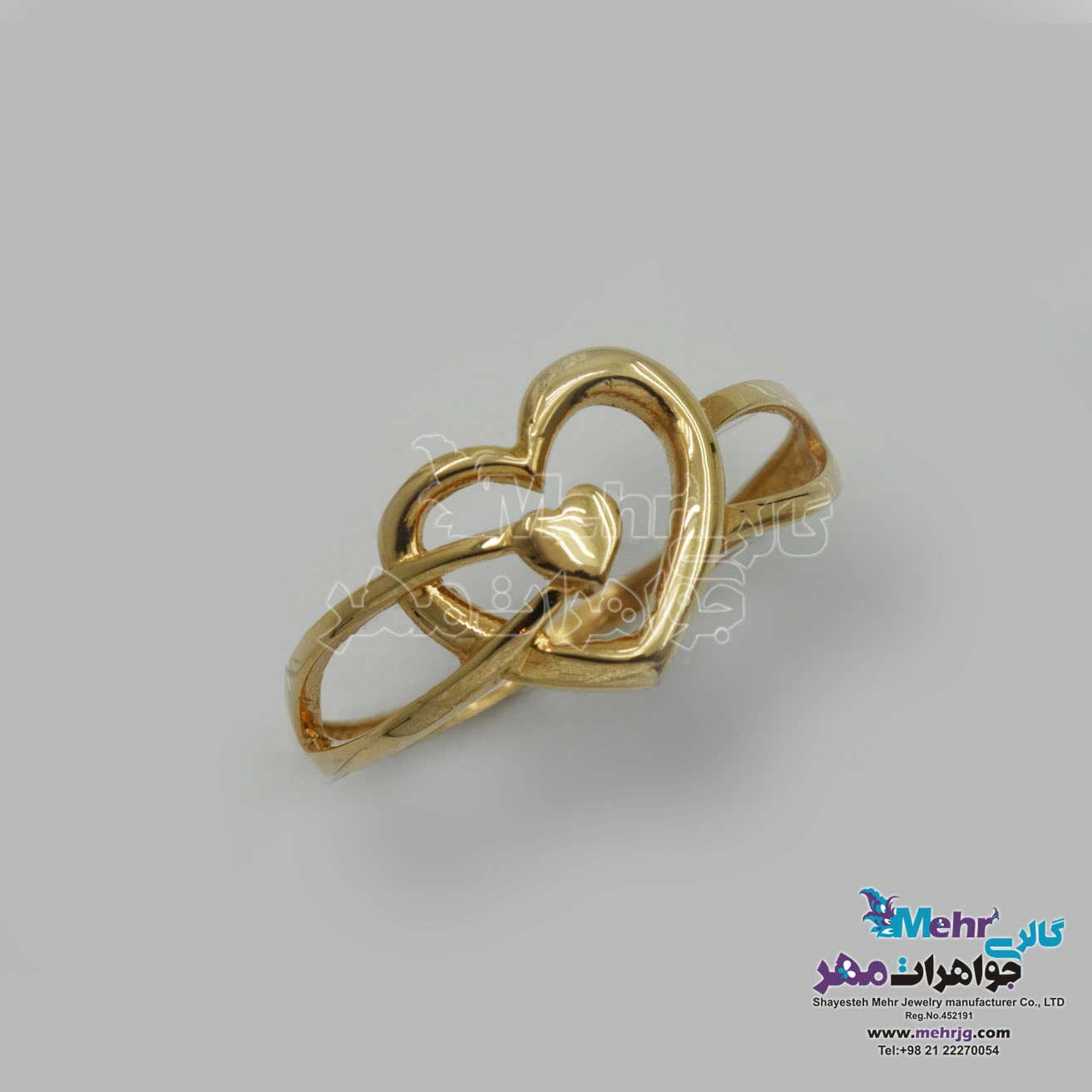 انگشتر طلا- طرح قلب
