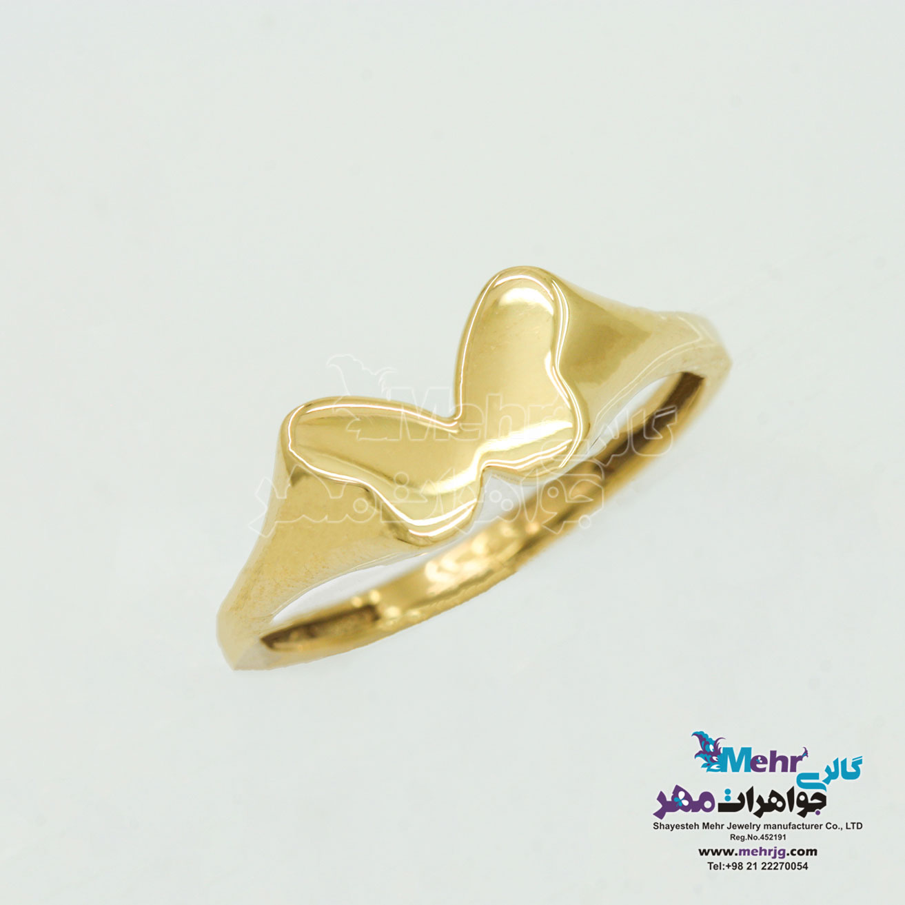 انگشتر طلا - طرح پروانه