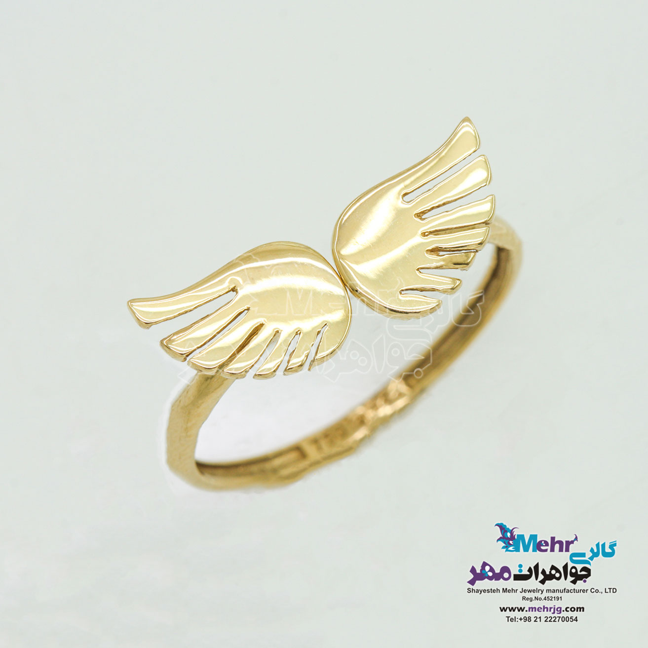 انگشتر طلا - طرح بال فرشته