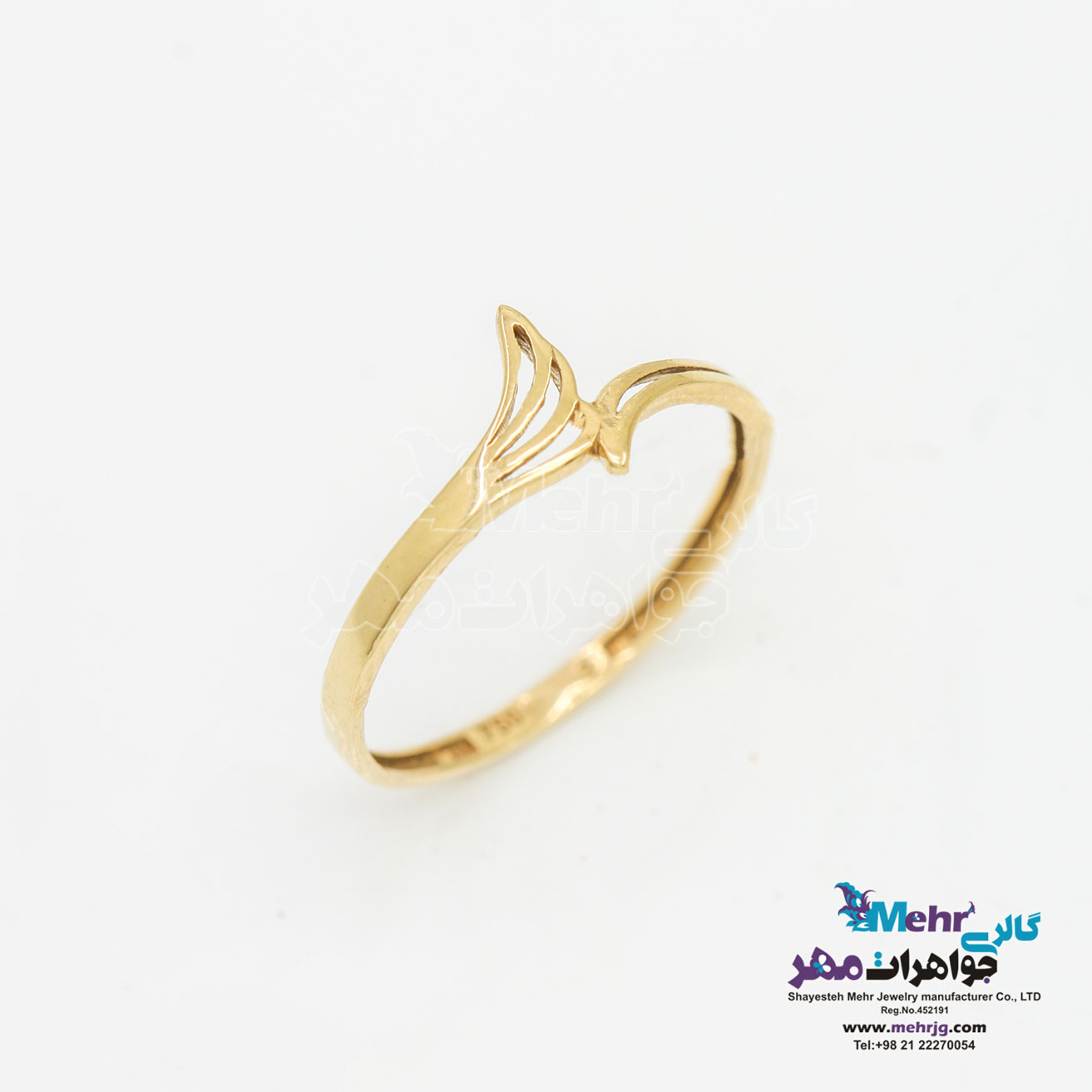 انگشتر طلا - طرح طاووس