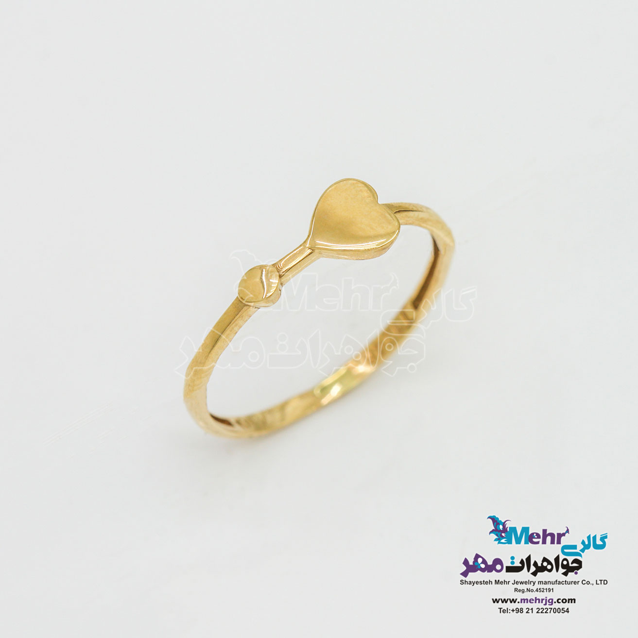 انگشتر طلا - طرح قلب
