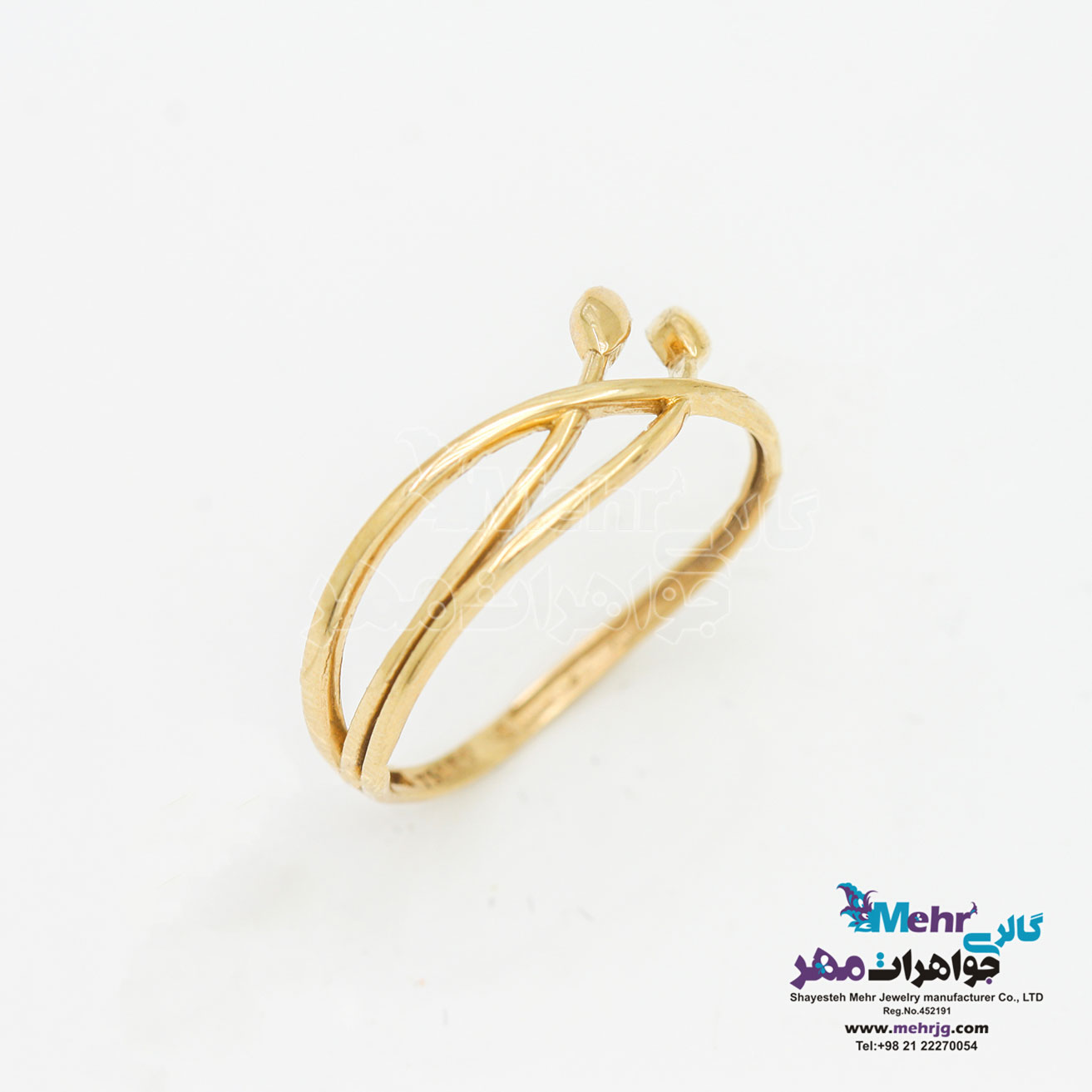 انگشتر طلا - طرح برگ