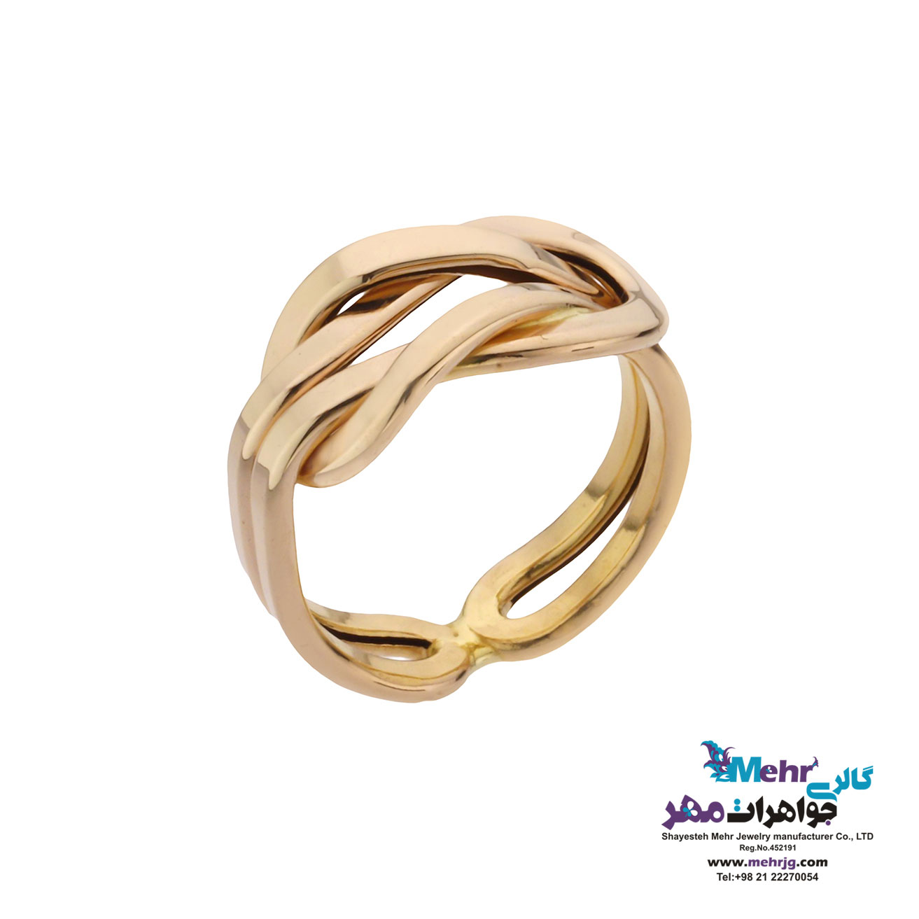 انگشتر طلا - طرح گره بی نهایت