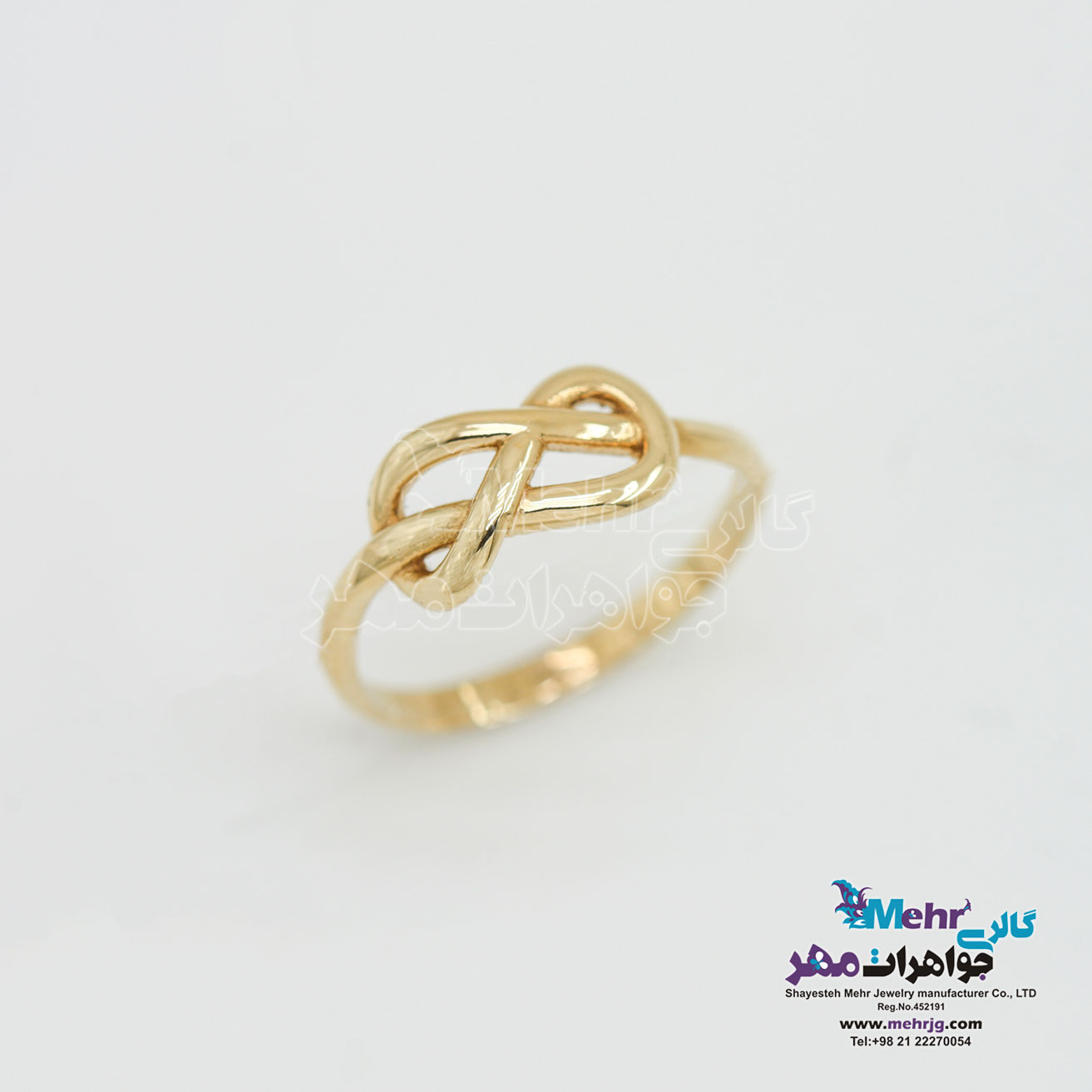 انگشتر طلا - طرح گره بی نهایت