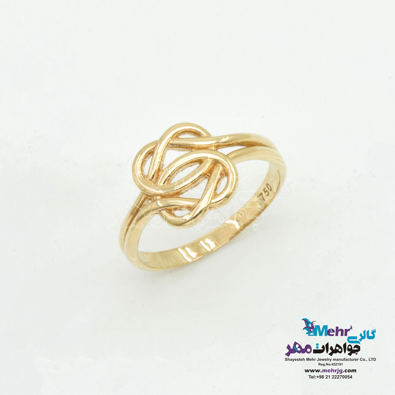انگشتر طلا - طرح گره بی نهایت