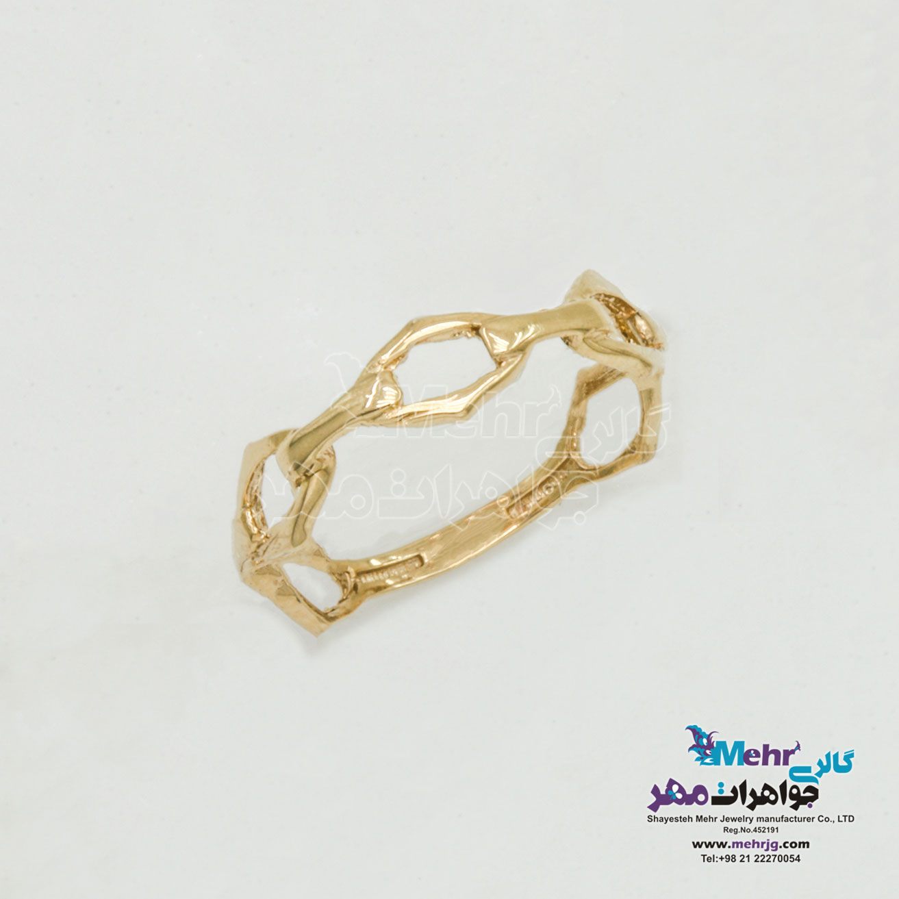 انگشتر طلا - طرح هندسی