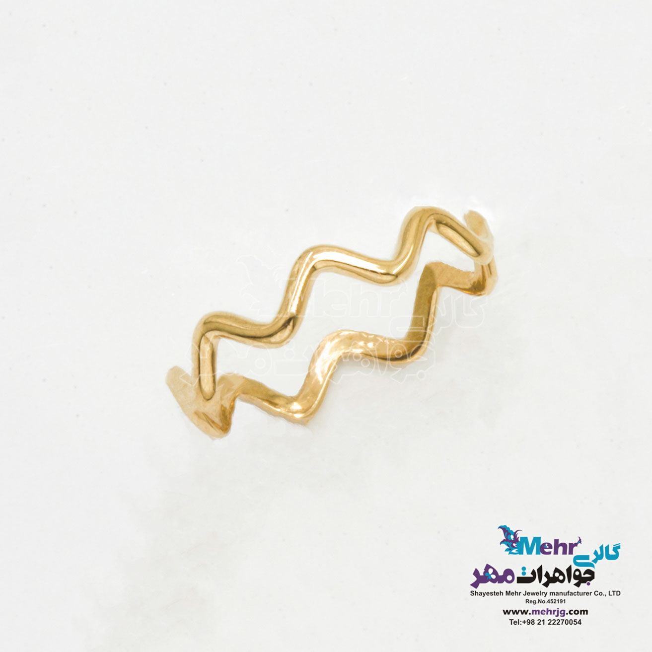 انگشتر طلا - طرح موج