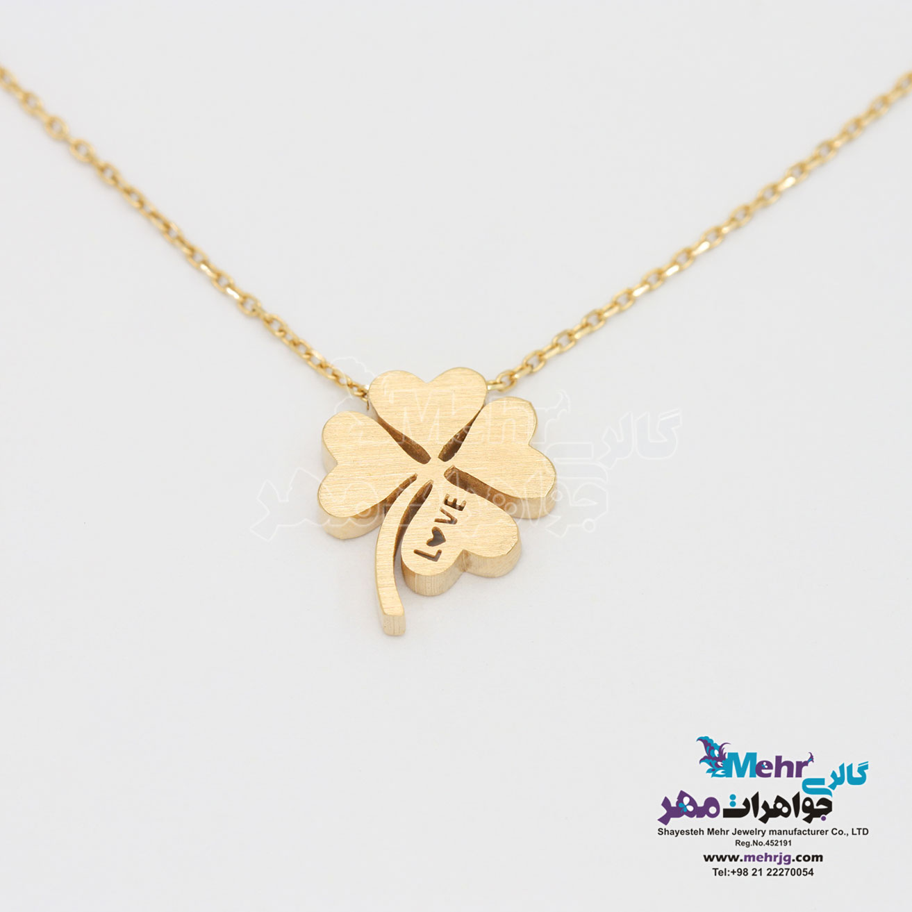 گردنبند طلا - طرح شبدر چهار برگ