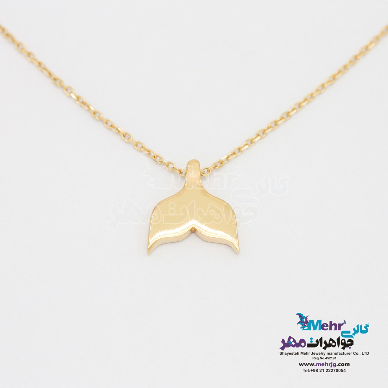 گردنبند طلا - طرح دم وال