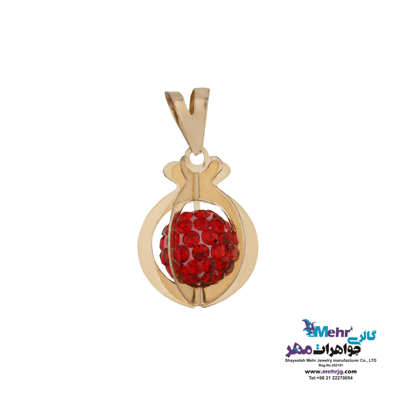 آویز طلا - طرح انار