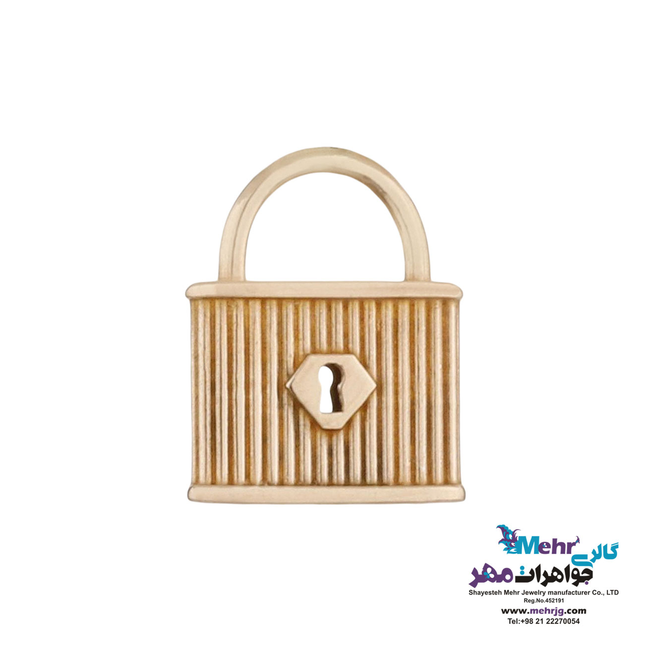 آویز طلا - طرح قفل
