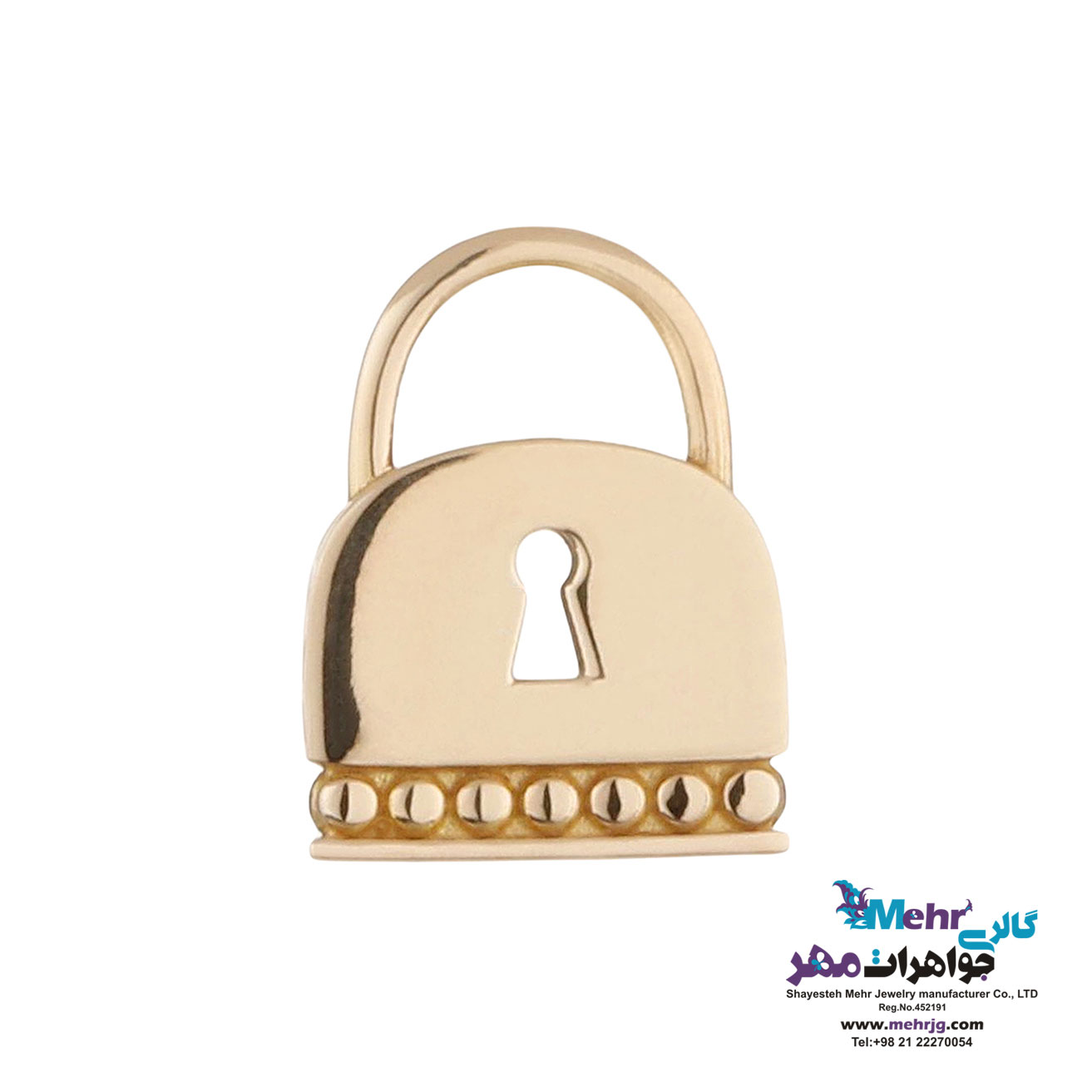 آویز طلا - طرح قفل