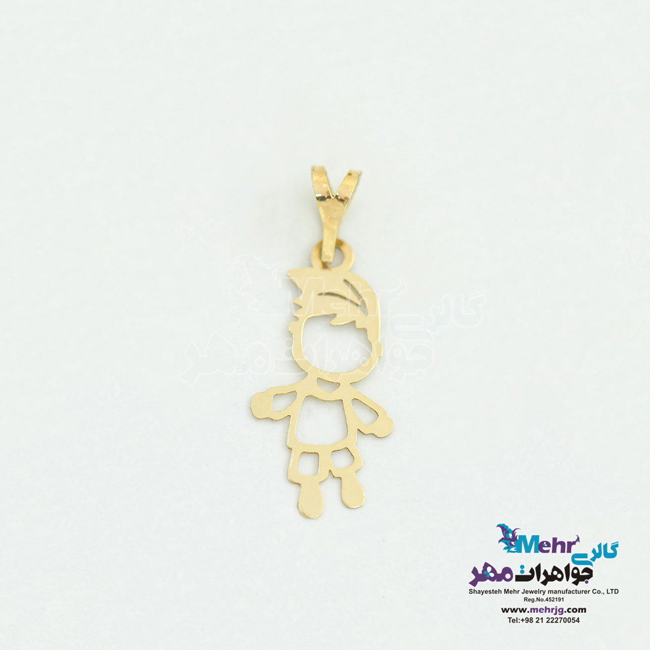آویز طلا - طرح پسر بچه
