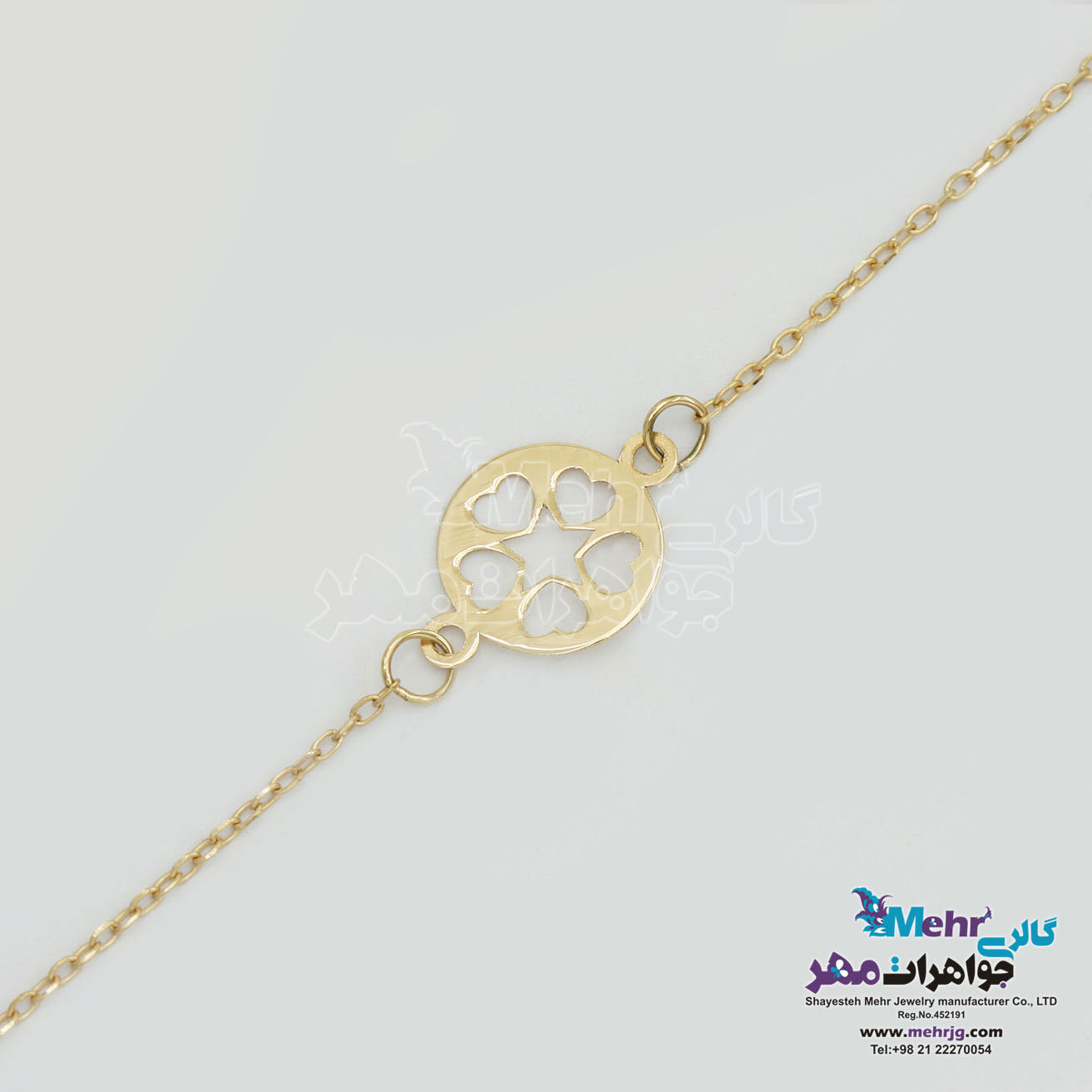 دستبند طلا - طرح قلب