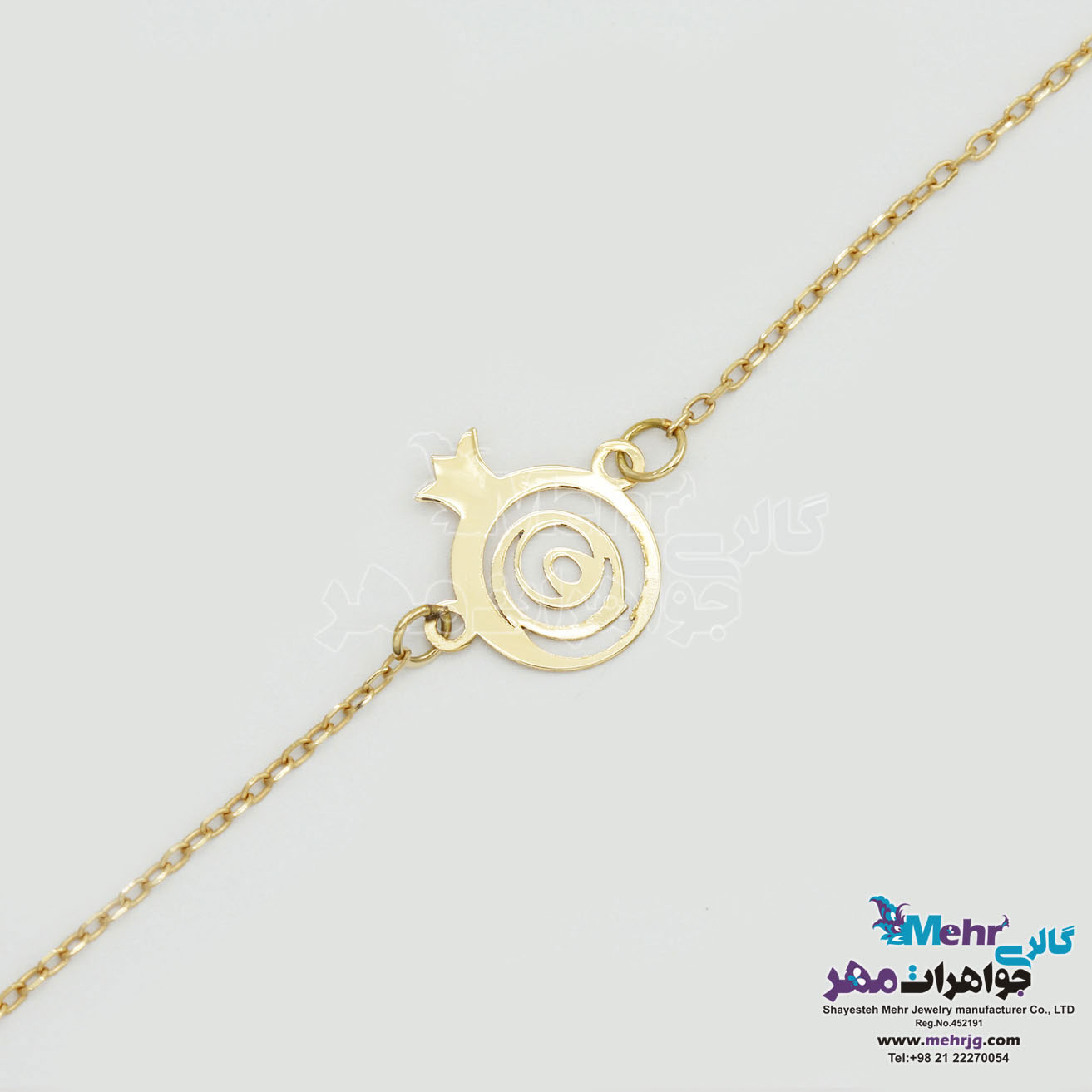 دستبند طلا - طرح انار