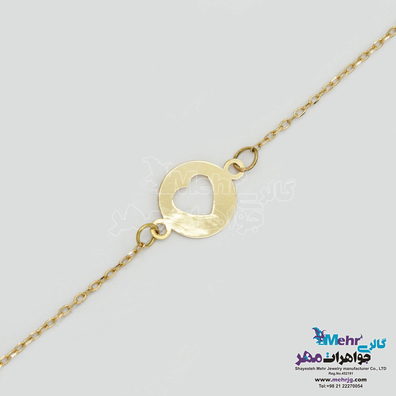 دستبند طلا - طرح قلب
