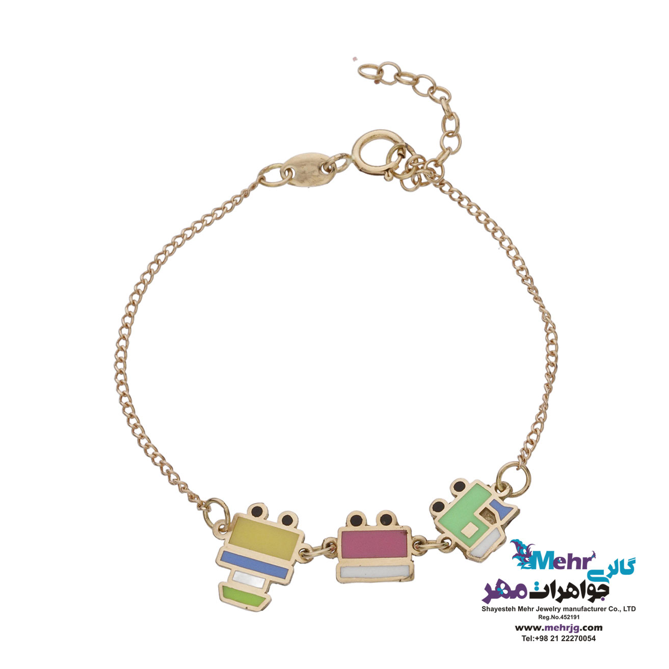 دستبند طلا - طرح قطار