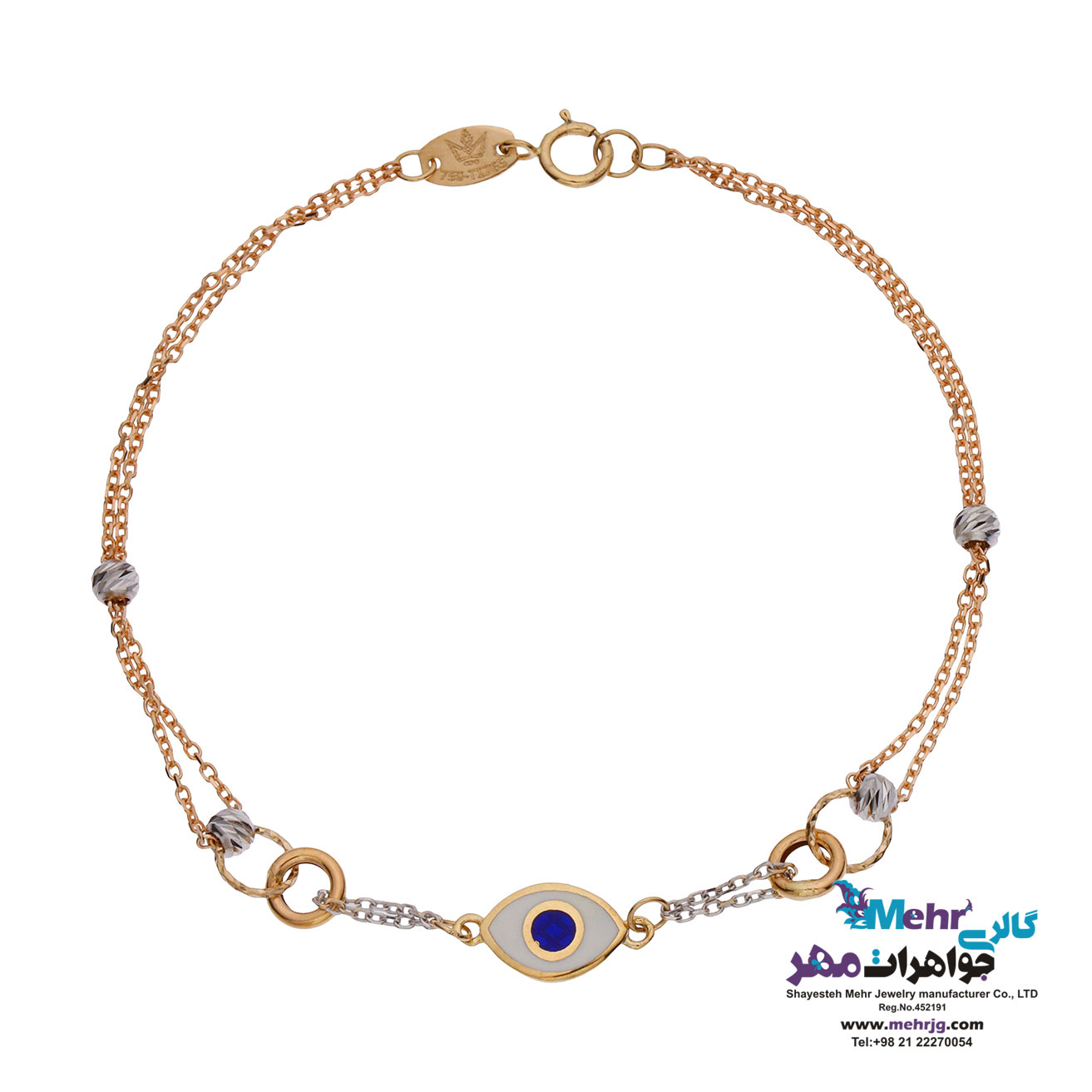 دستبند طلا - طرح چشم