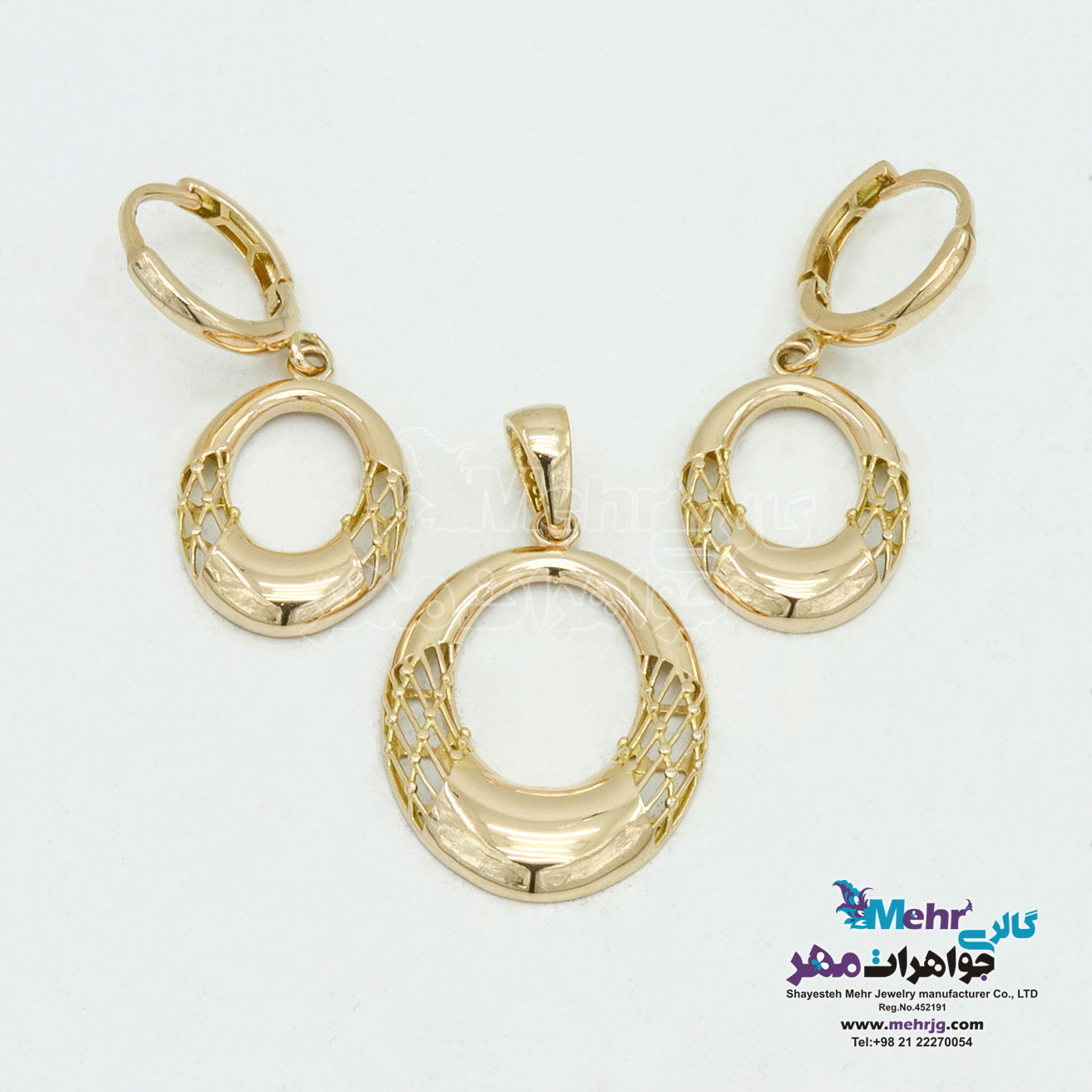 نیم ست طلا - طرح هندسی