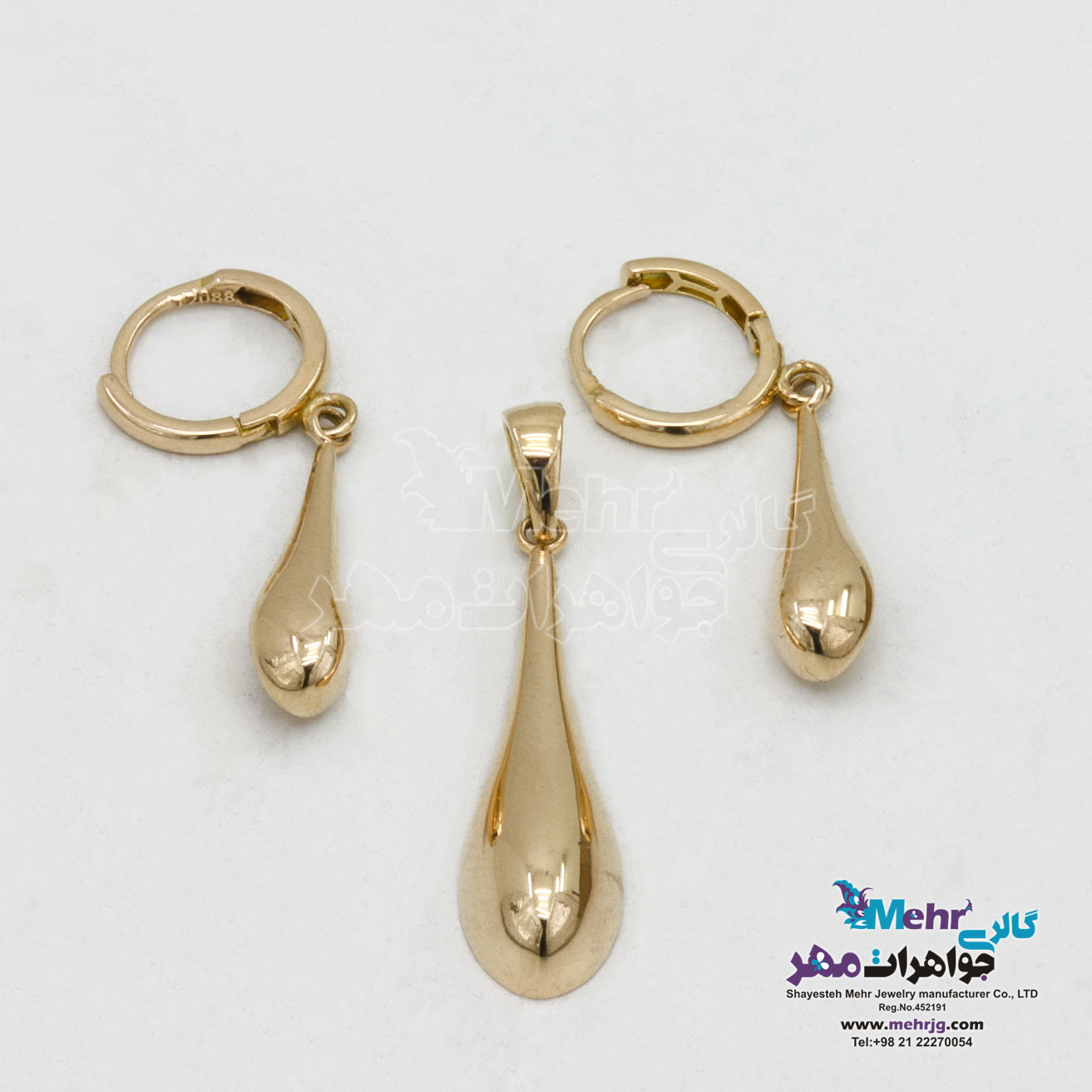نیم ست طلا - طرح قطره