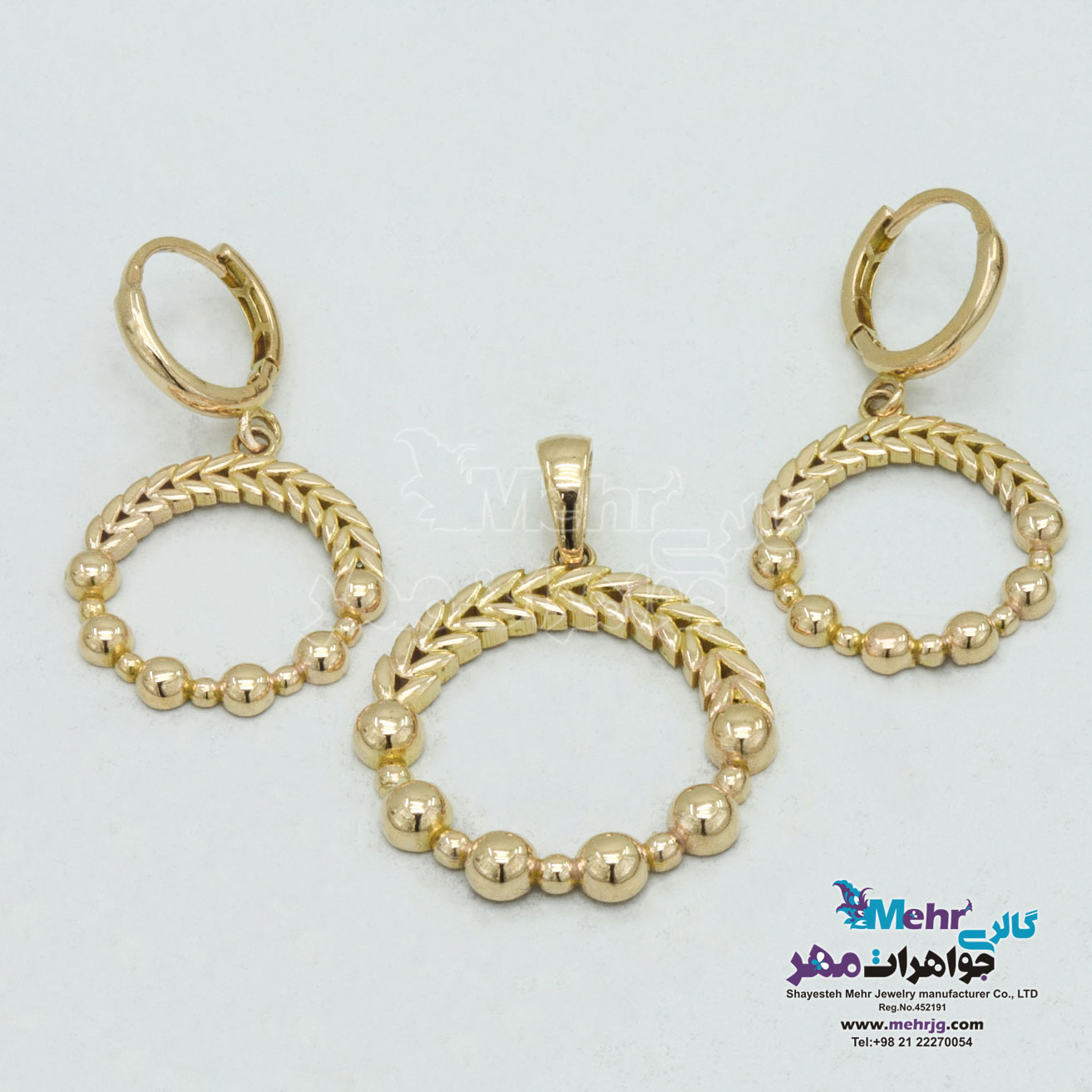 نیم ست طلا - طرح گندم