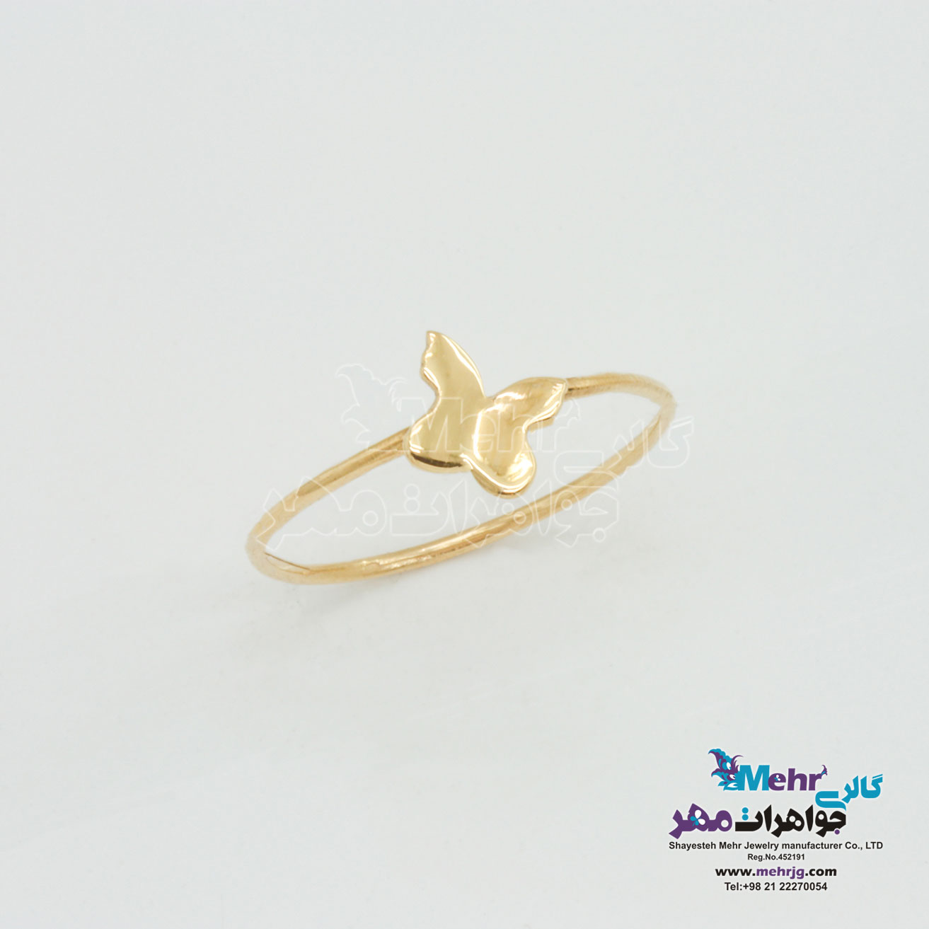 انگشتر طلا - طرح پروانه