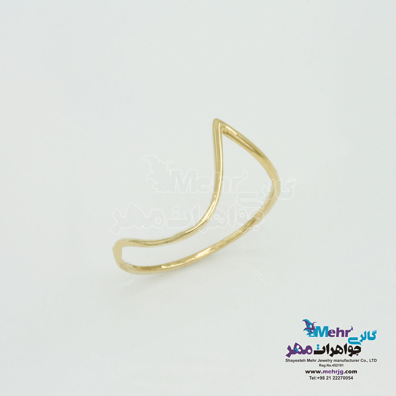 انگشتر طلا - طرح موج
