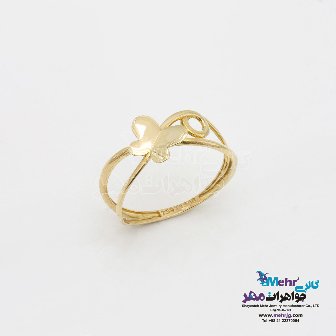 انگشتر طلا - طرح پروانه