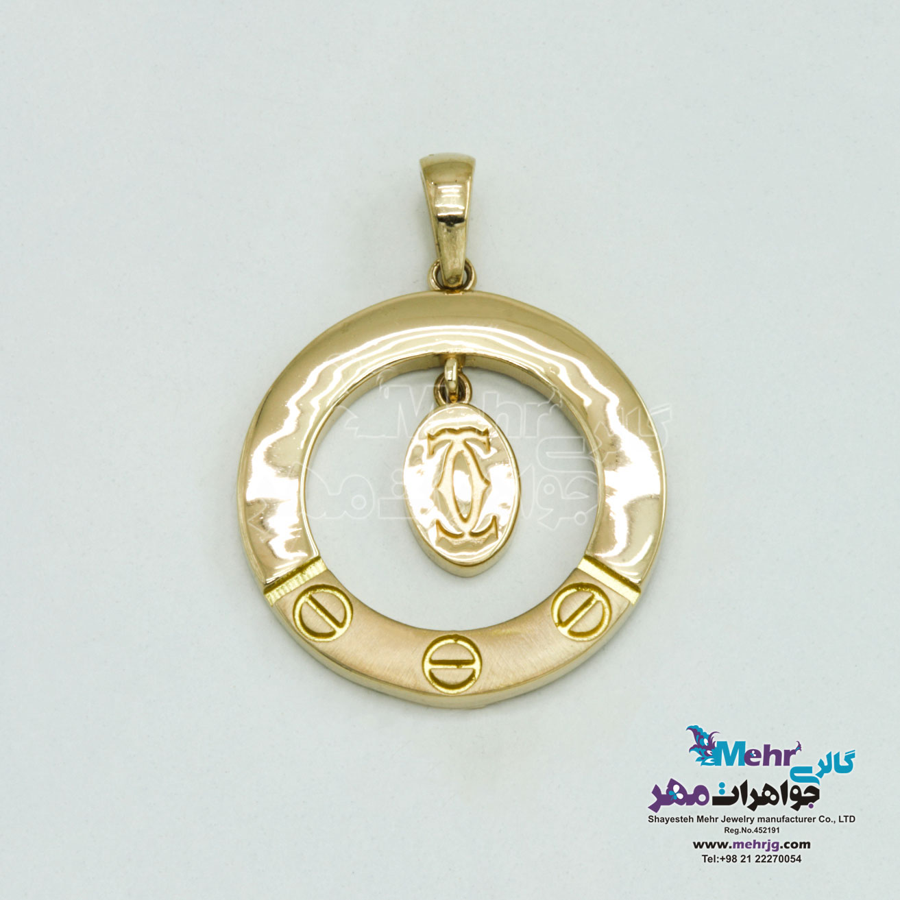 آویز طلا - طرح کارتیه لاو