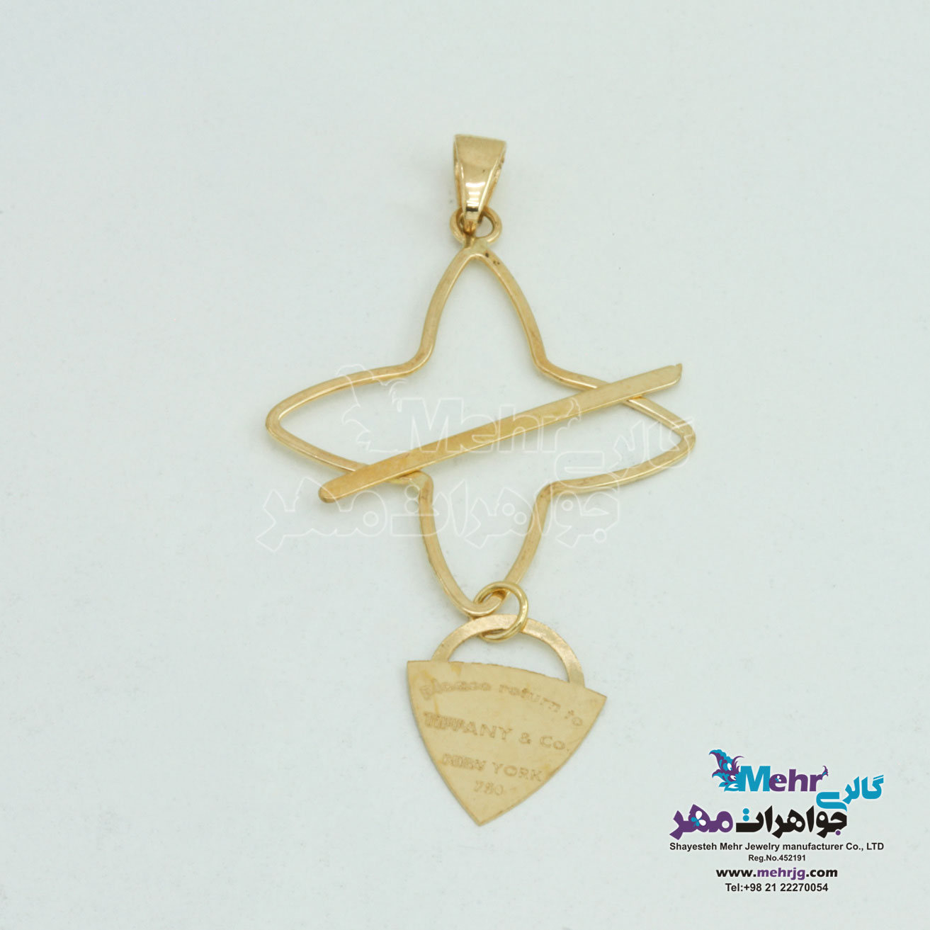 آویز طلا - طرح تیفانی