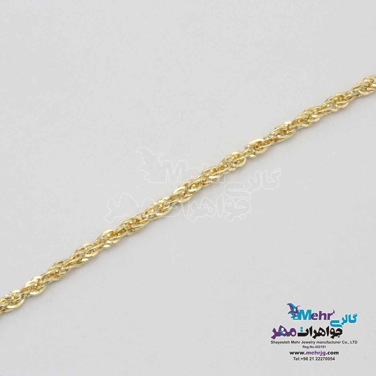 دستبند طلا - طرح طنابی