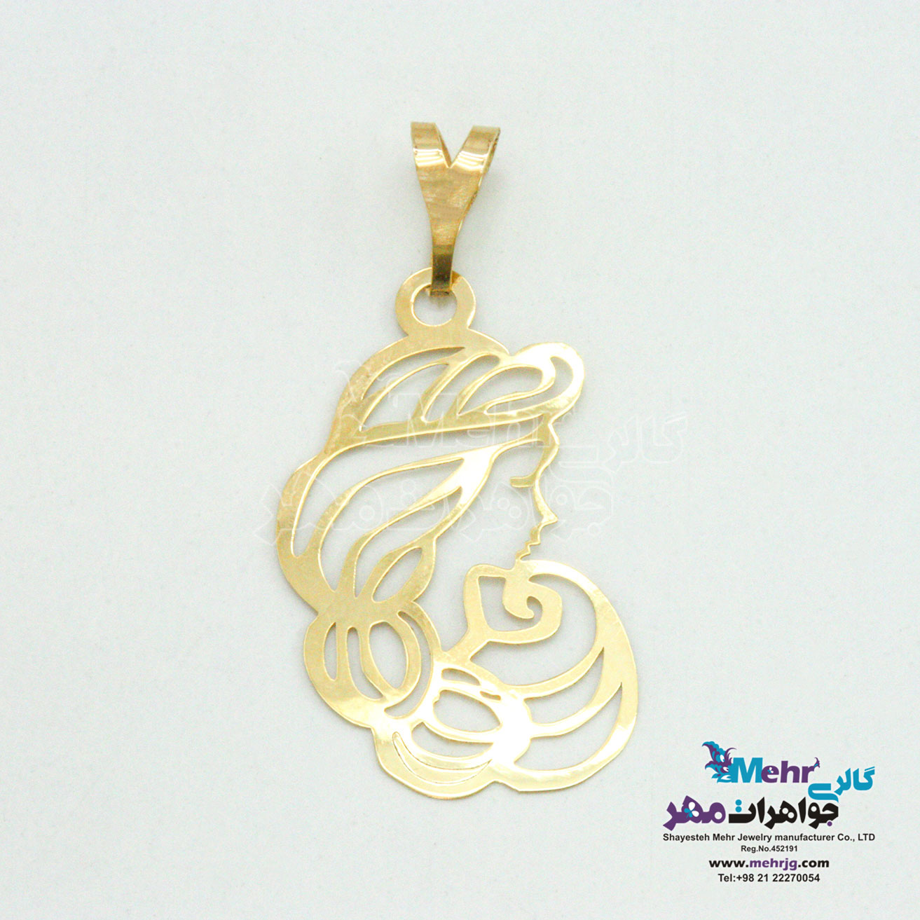آویز طلا - طرح بانو