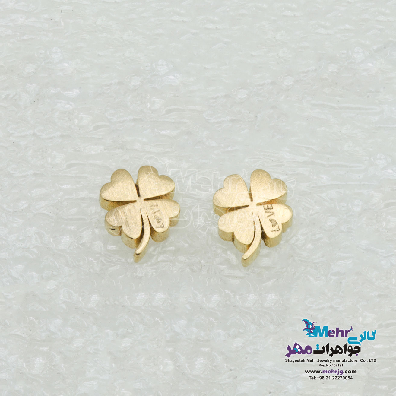 گوشواره طلا - طرح شبدر چهار پر